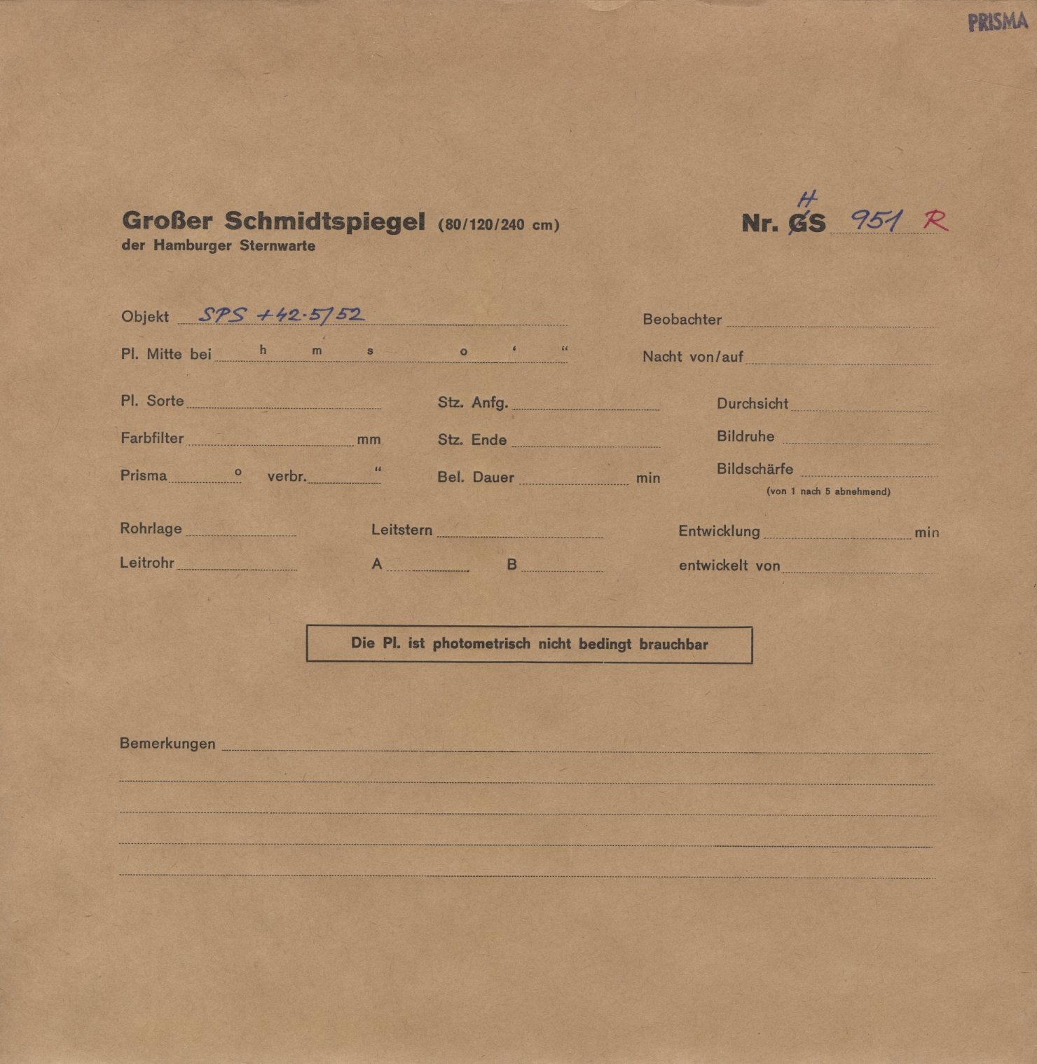 Plattenhuelle HS00951