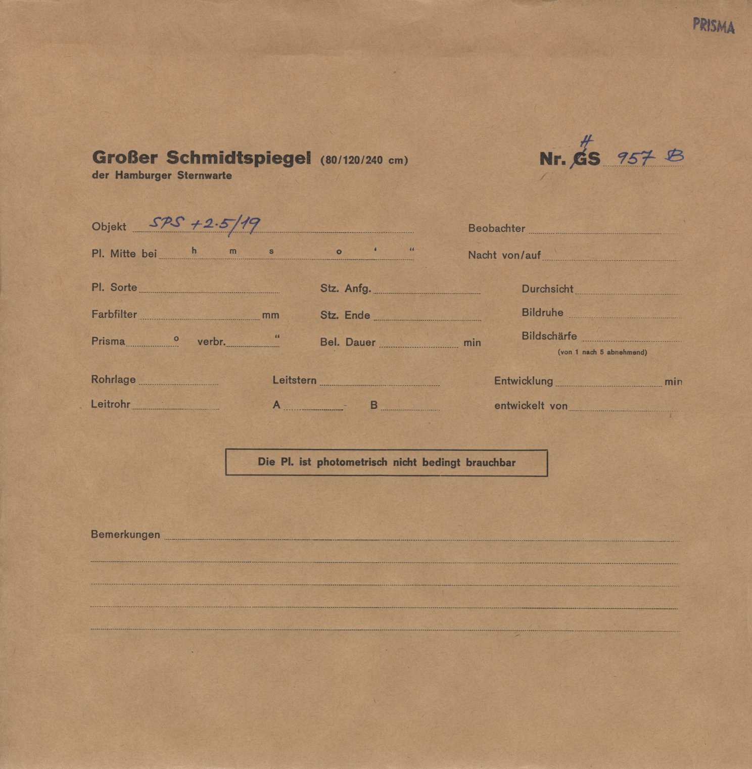 Plattenhuelle HS00957