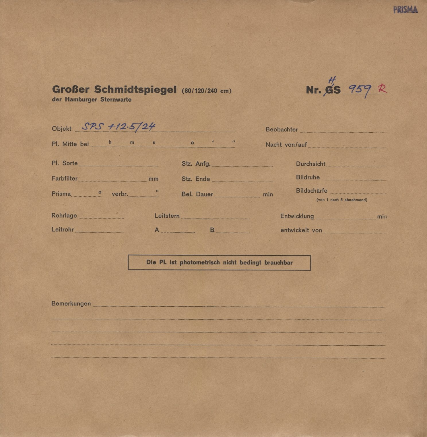Plattenhuelle HS00959