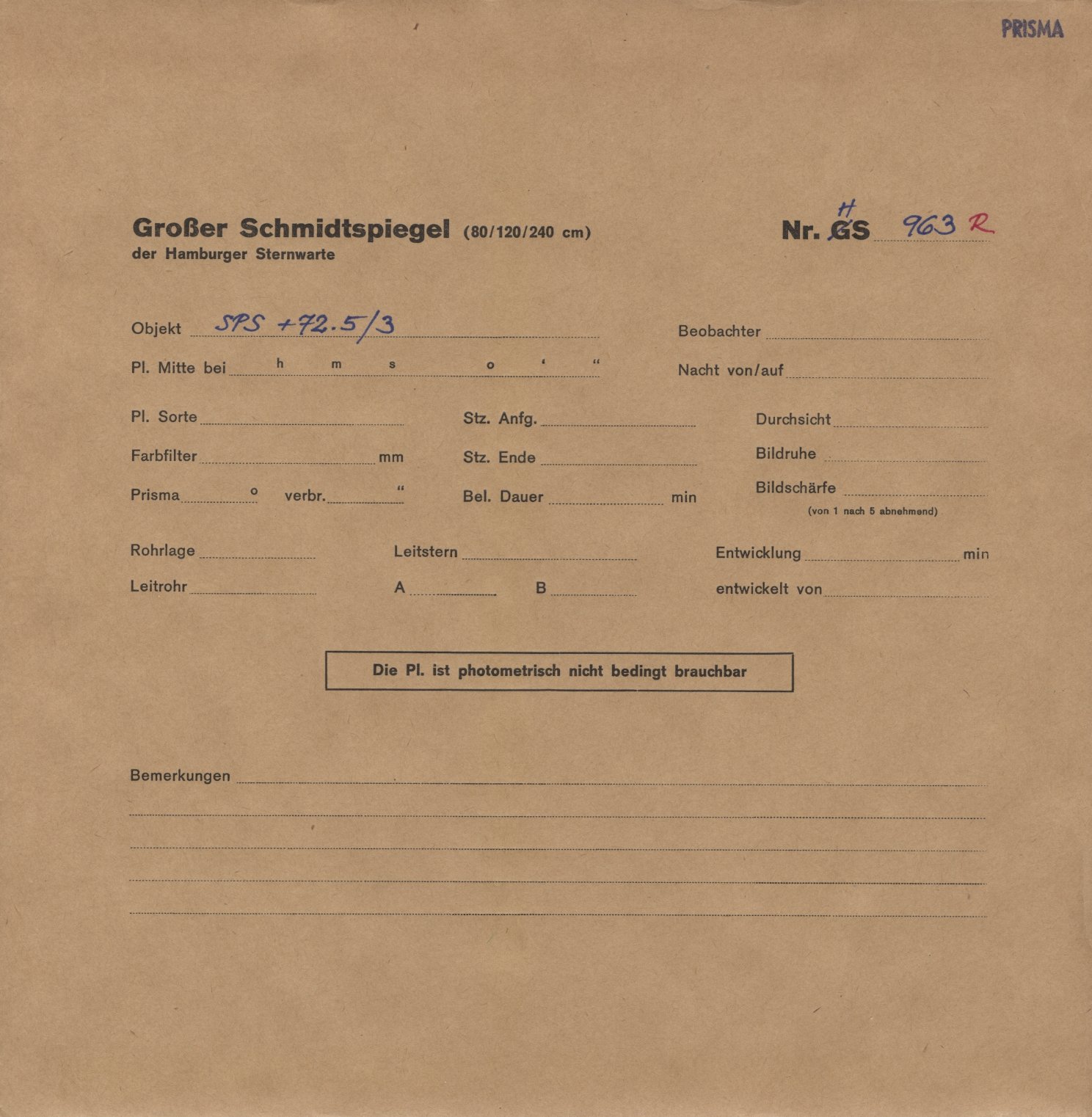 Plattenhuelle HS00963