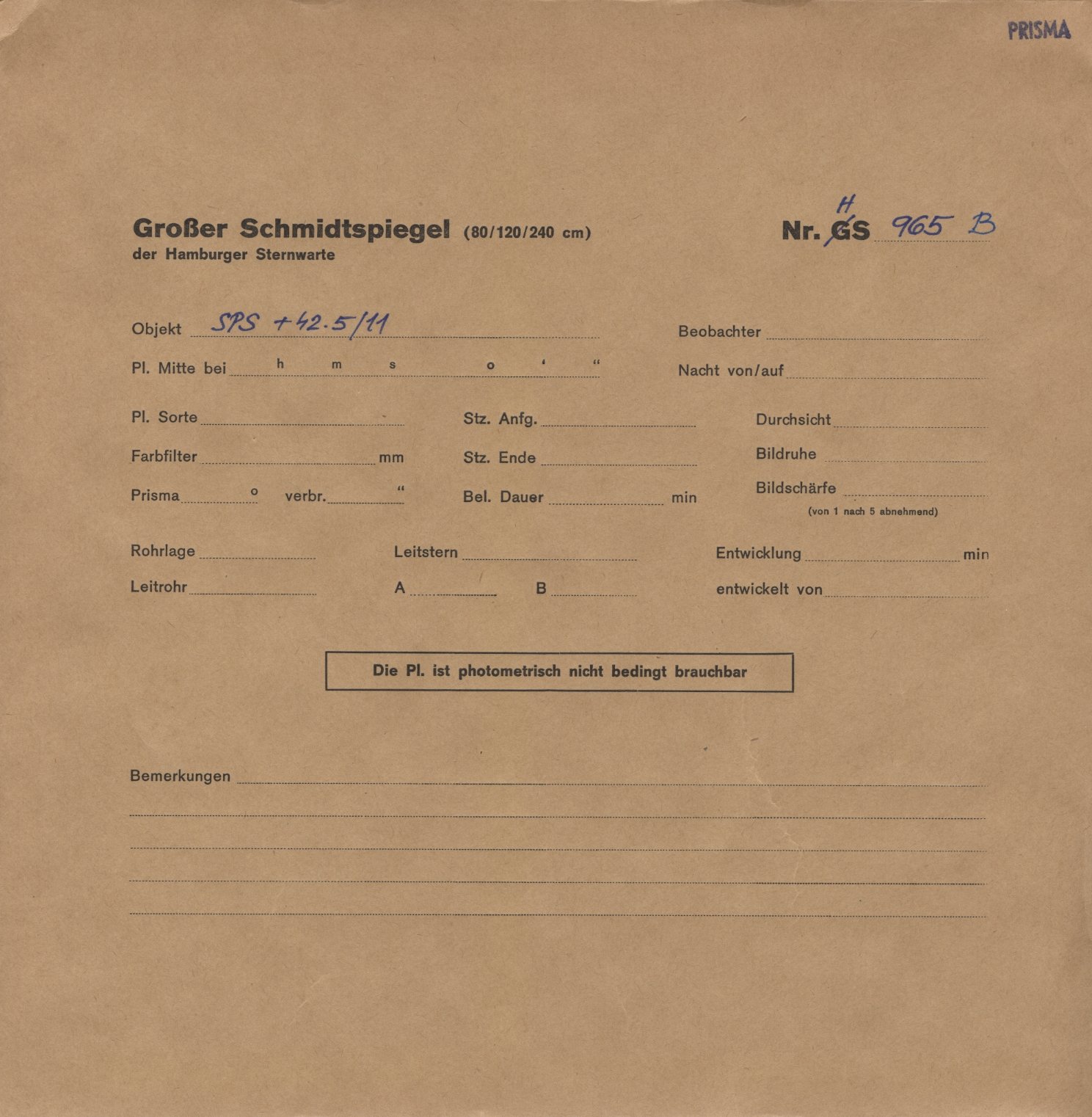 Plattenhuelle HS00965