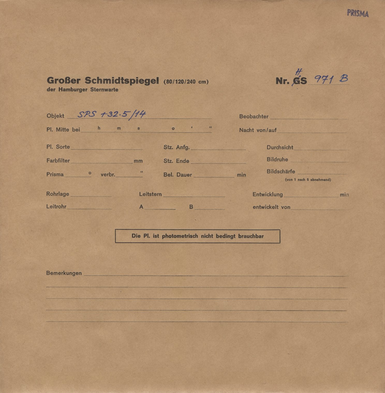 Plattenhuelle HS00971