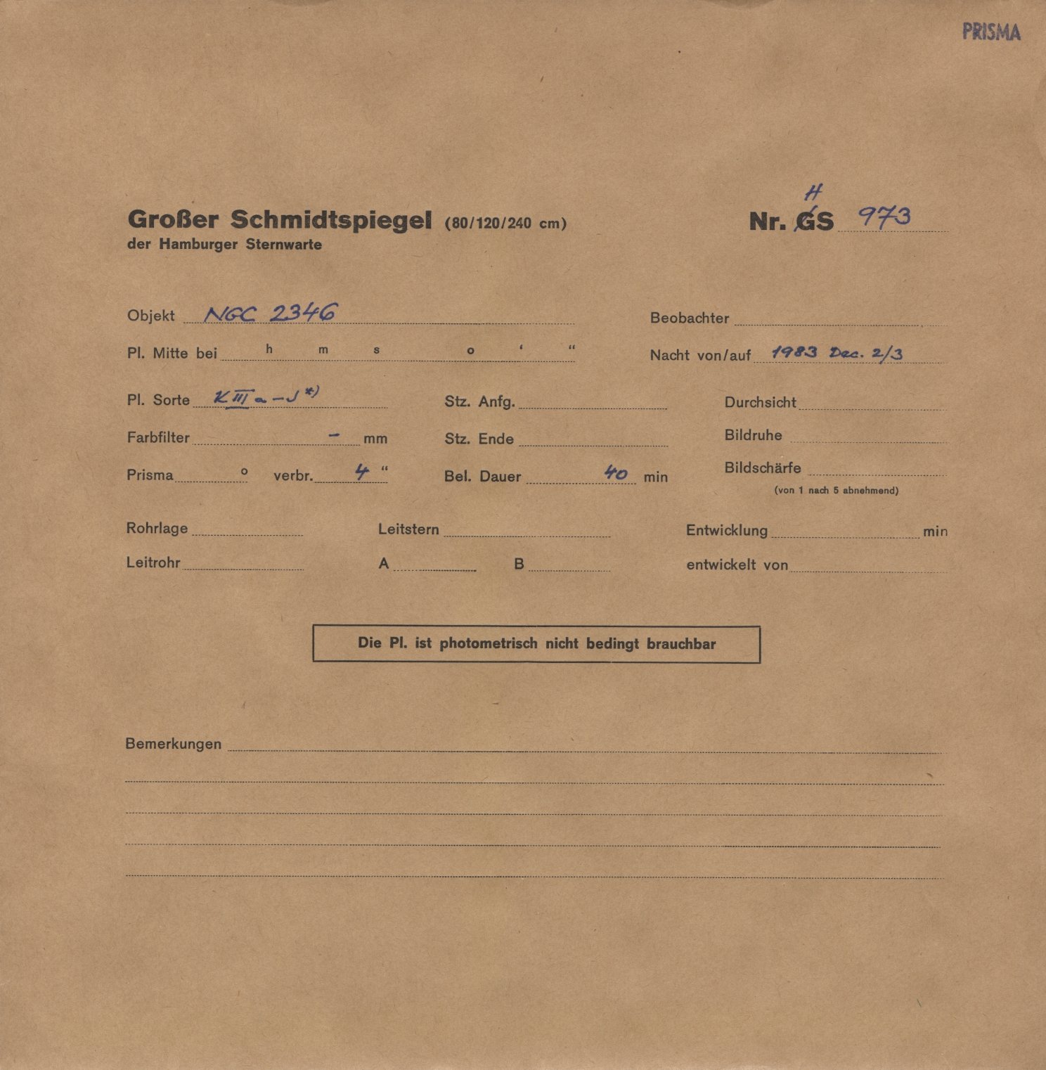 Plattenhuelle HS00973
