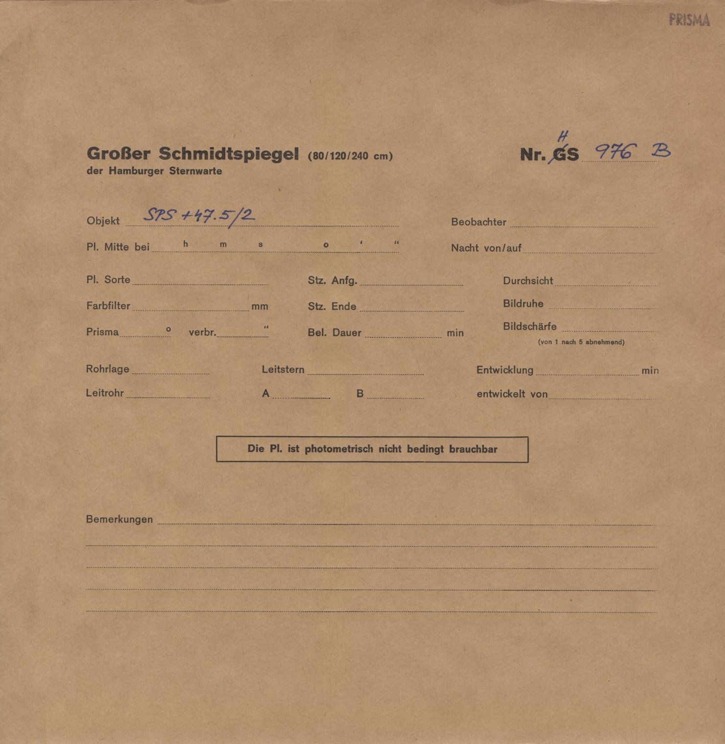 Plattenhuelle HS00976