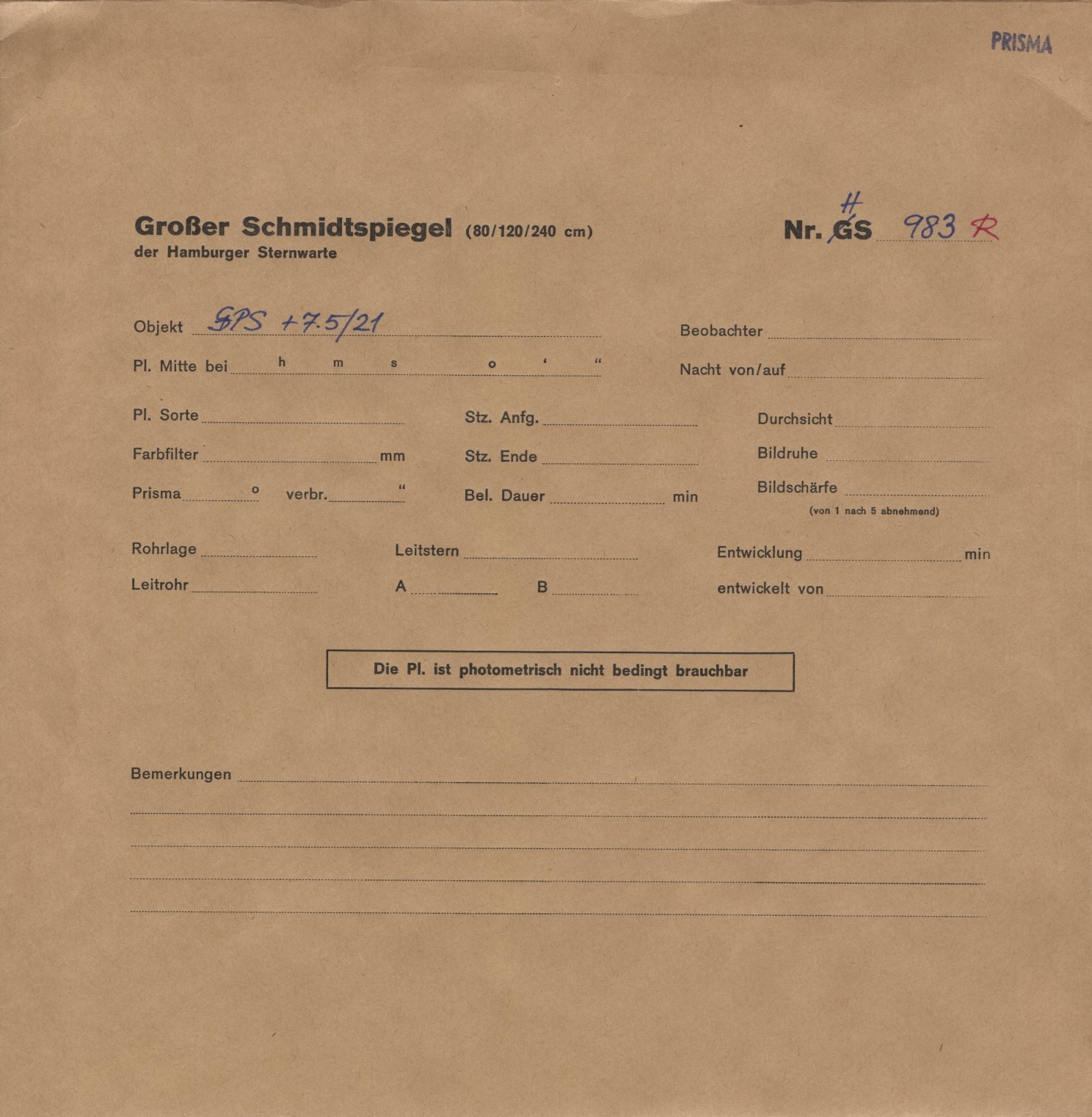 Plattenhuelle HS00983