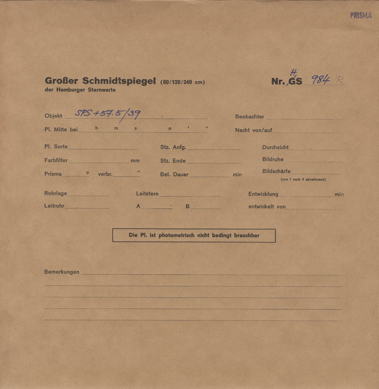 Plattenhuelle HS00984
