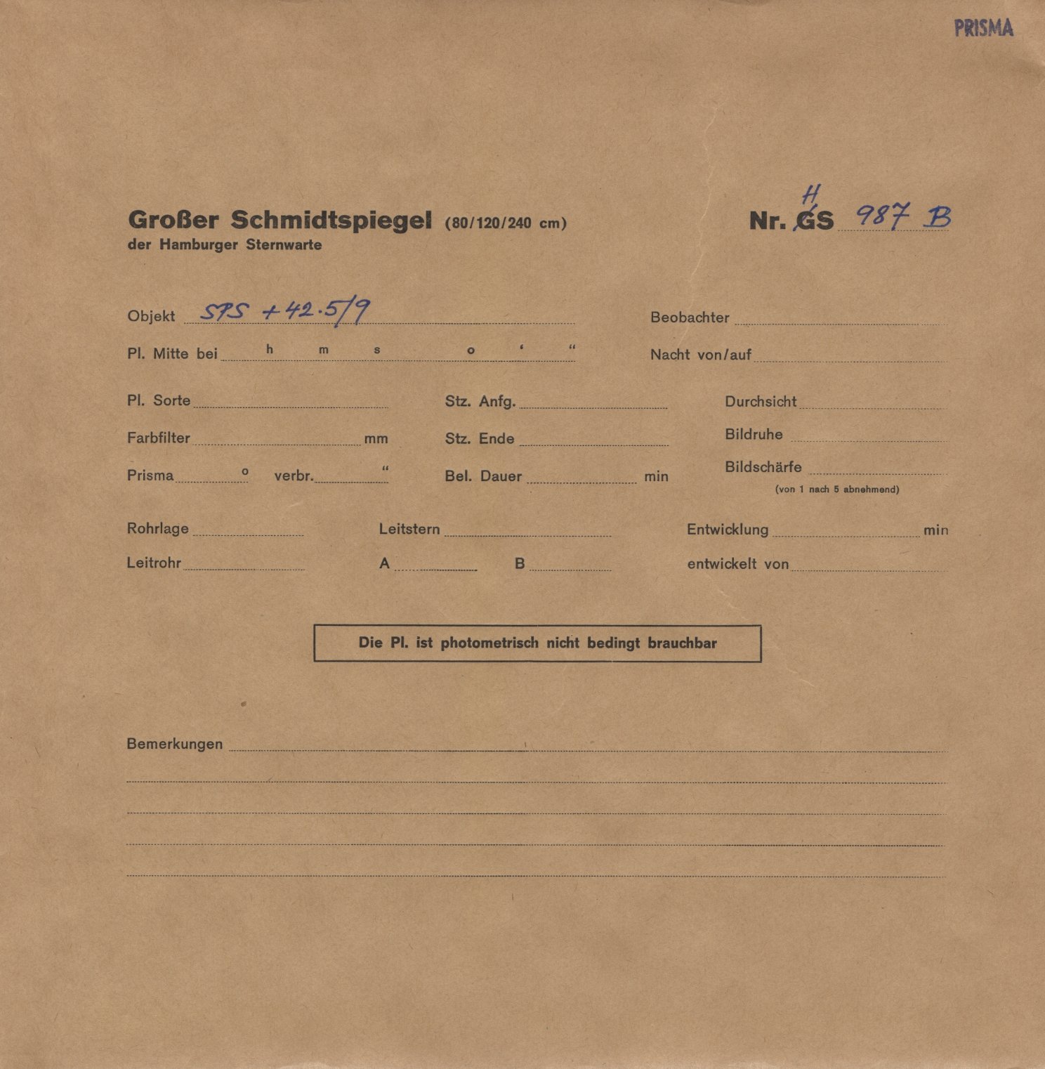Plattenhuelle HS00987