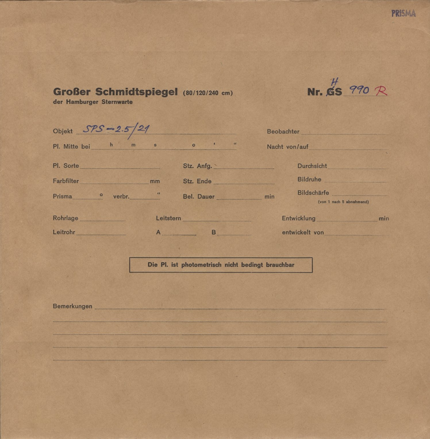 Plattenhuelle HS00990