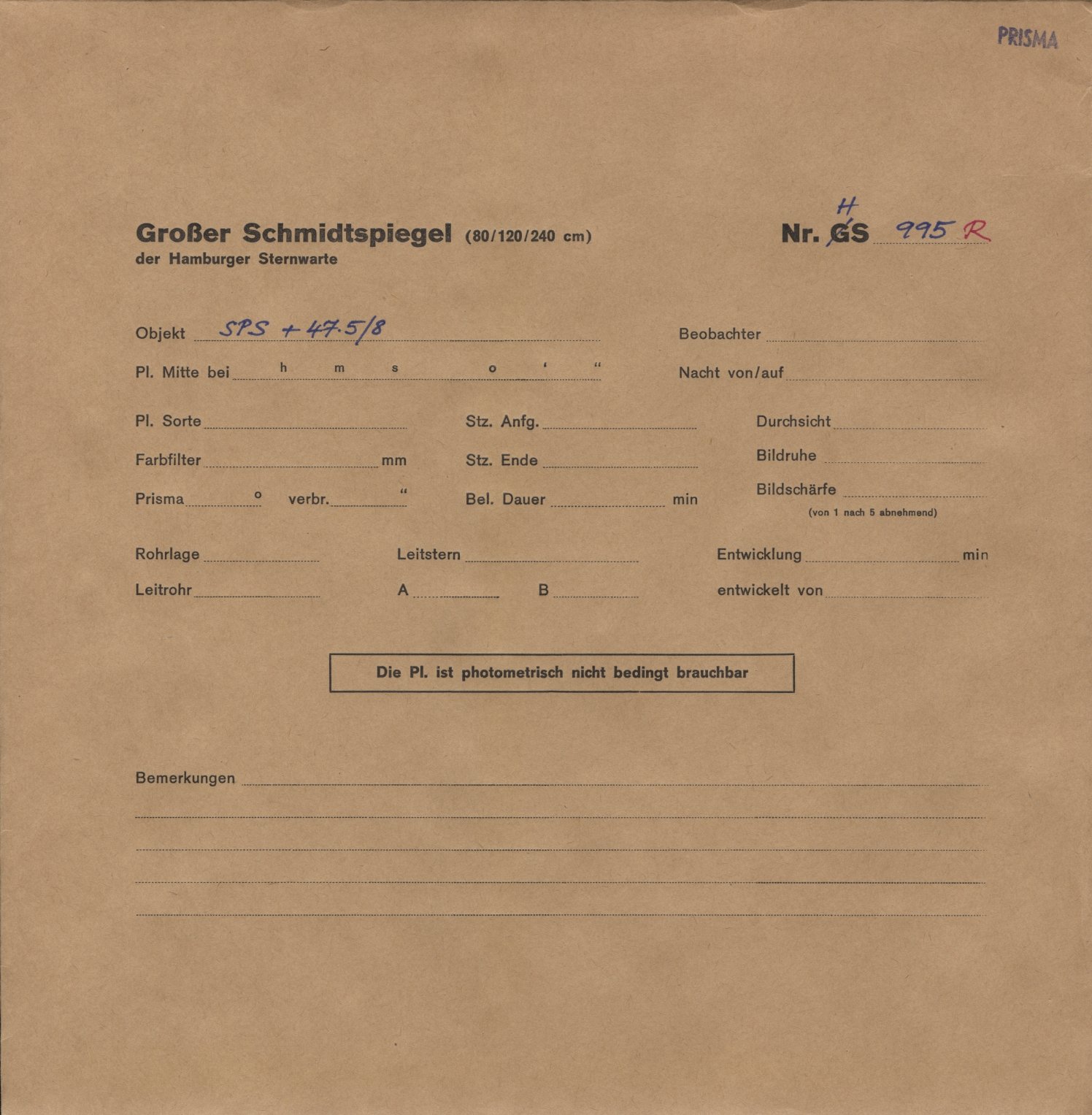 Plattenhuelle HS00995