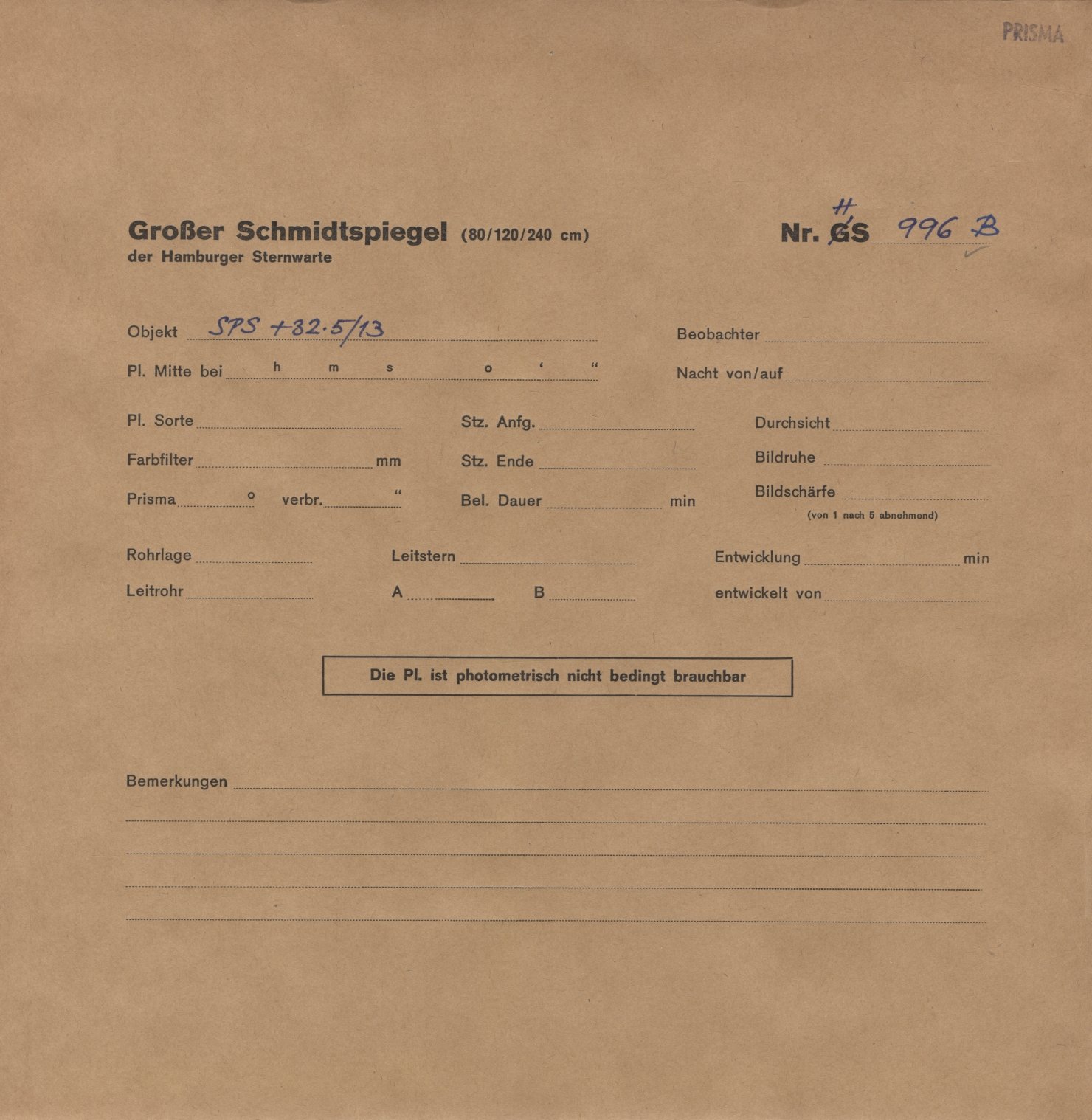 Plattenhuelle HS00996