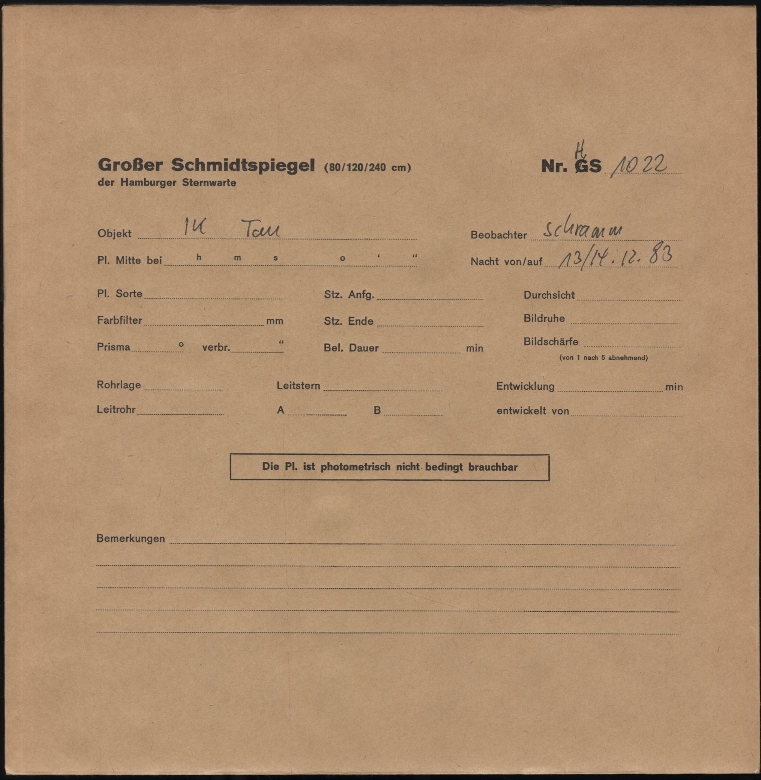 Plattenhuelle HS01022