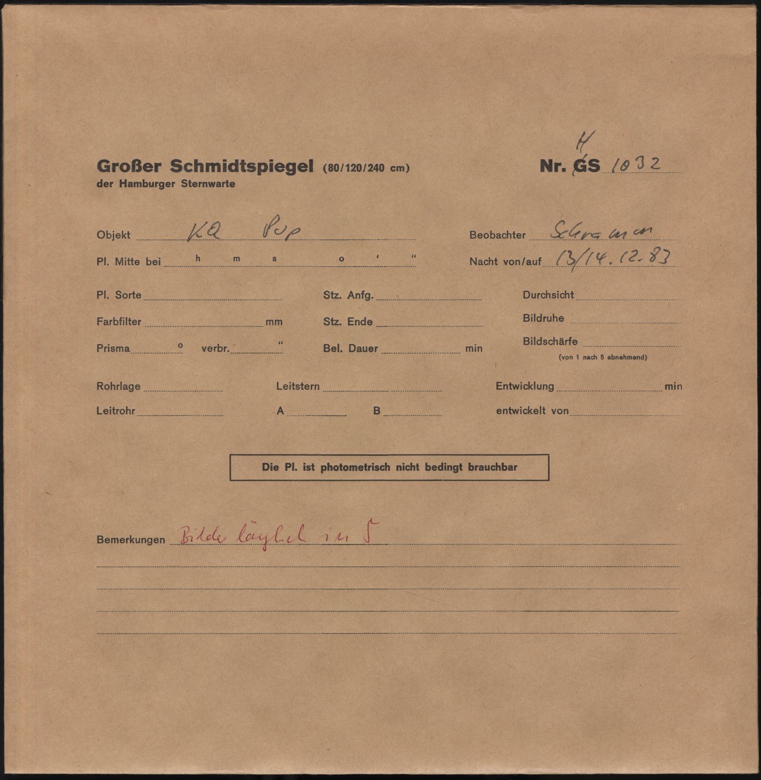 Plattenhuelle HS01032