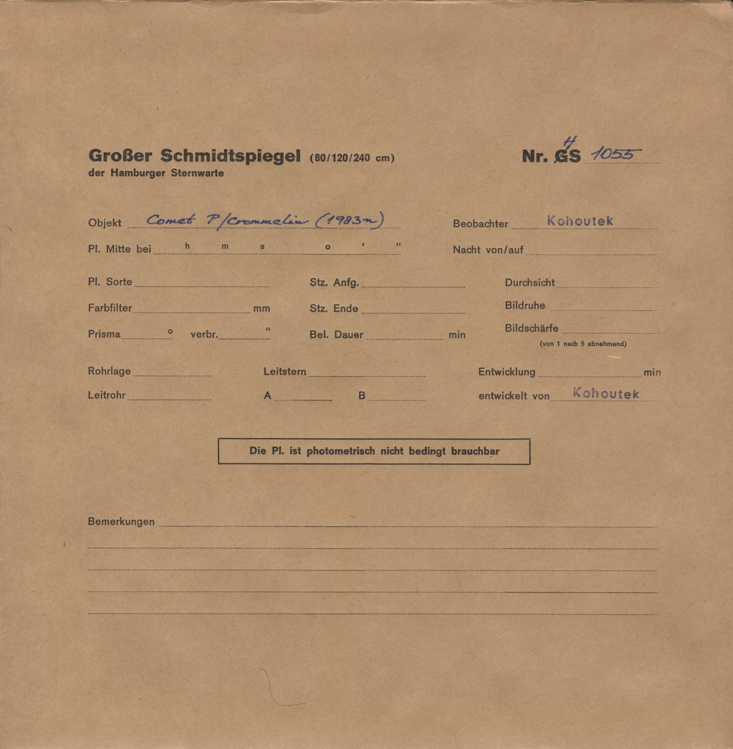 Plattenhuelle HS01055