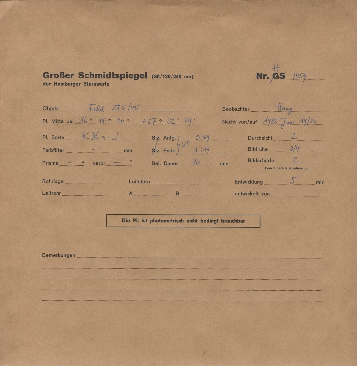 Plattenhuelle HS01059