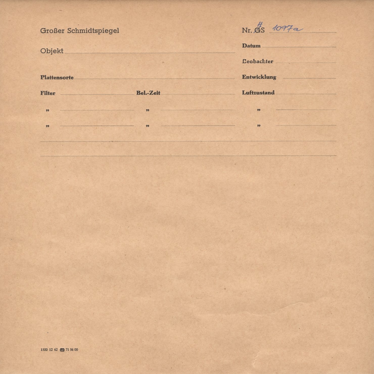 Plattenhuelle HS01097a