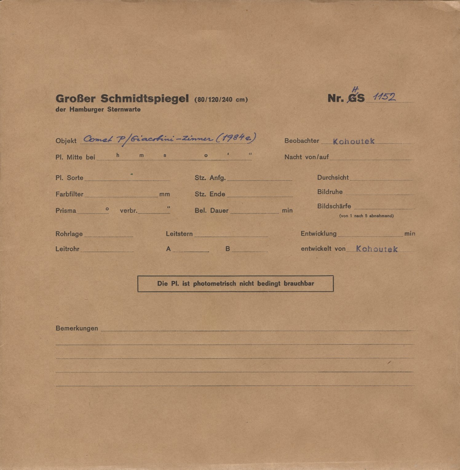 Plattenhuelle HS01152