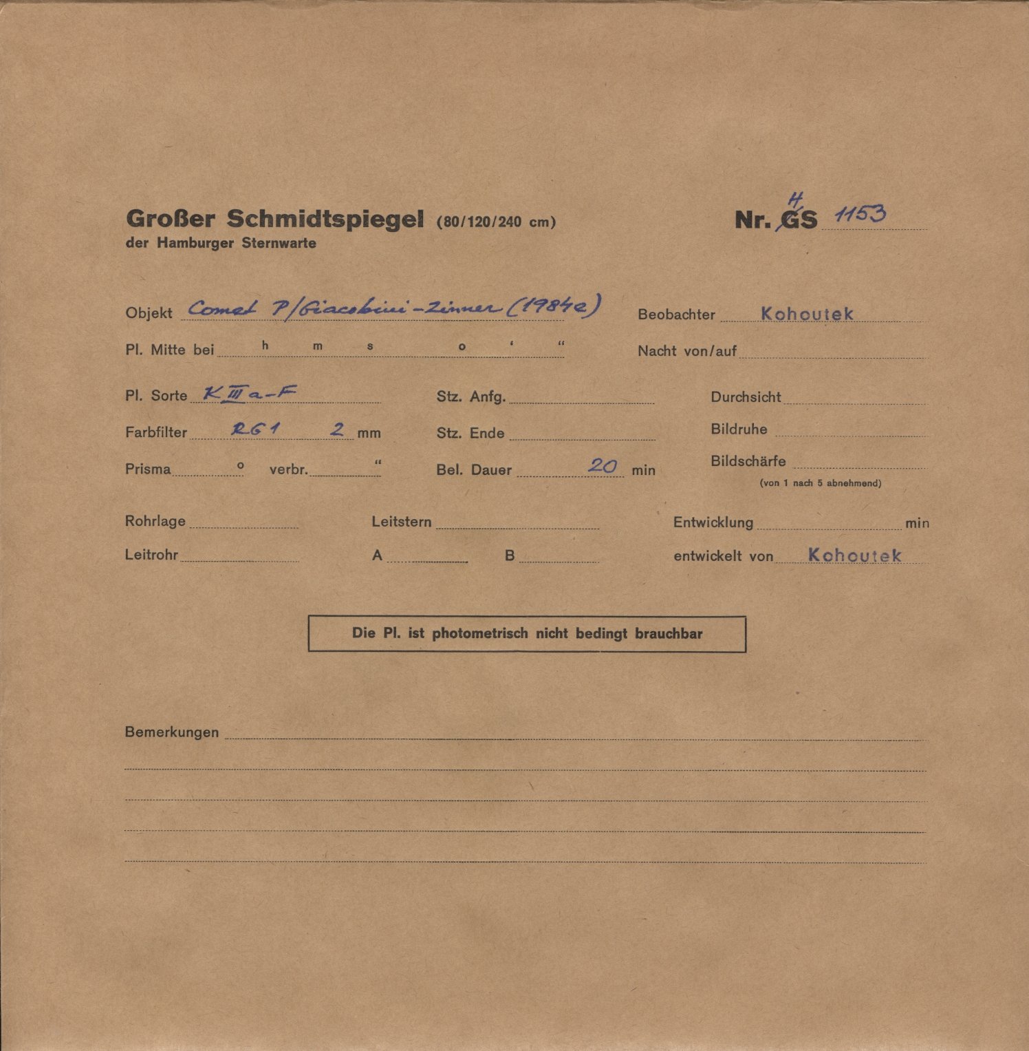 Plattenhuelle HS01153