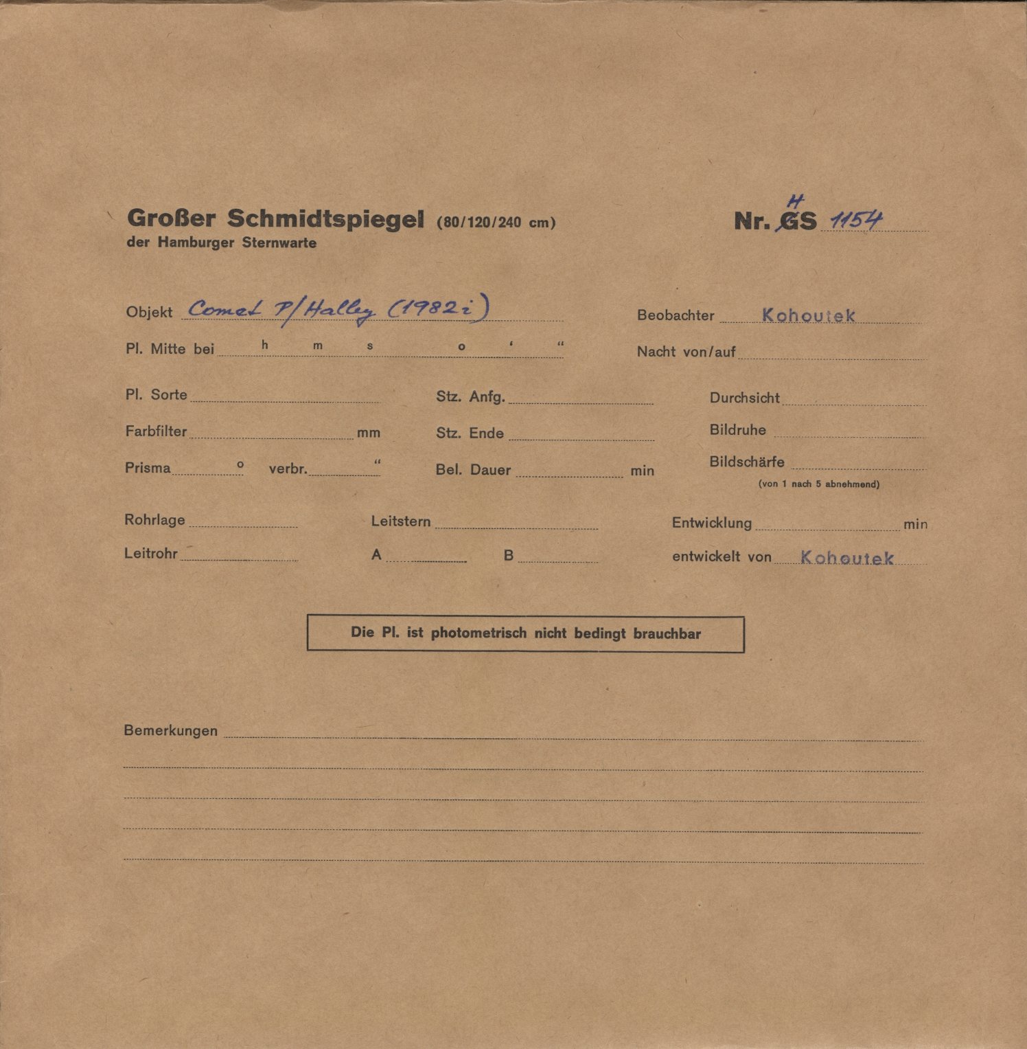 Plattenhuelle HS01154