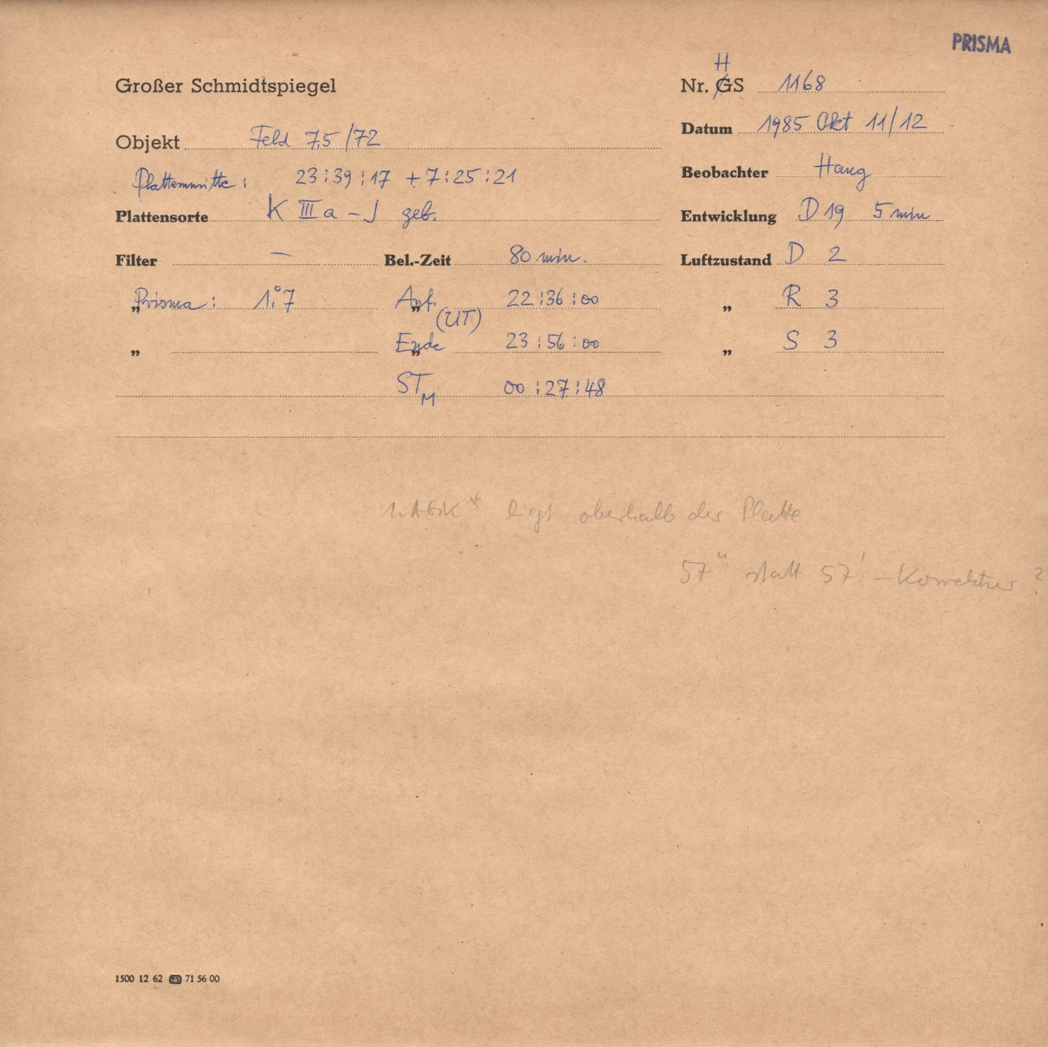 Plattenhuelle HS01168
