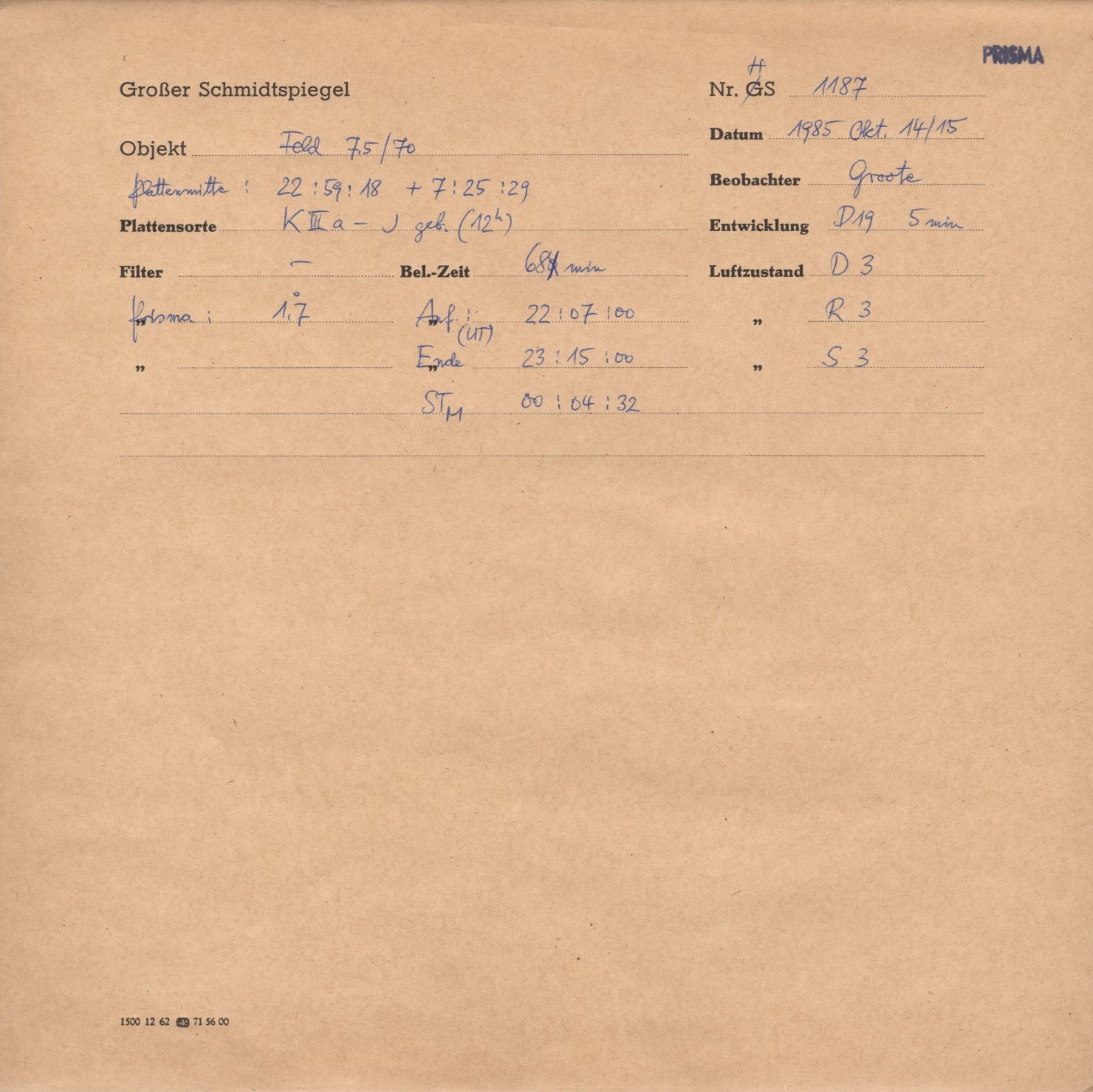 Plattenhuelle HS01187