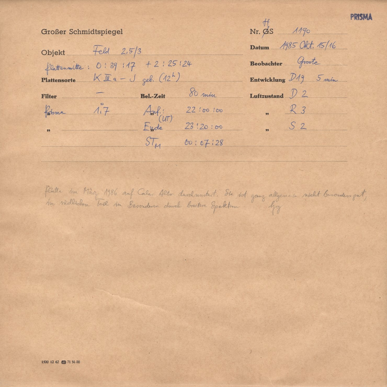 Plattenhuelle HS01190