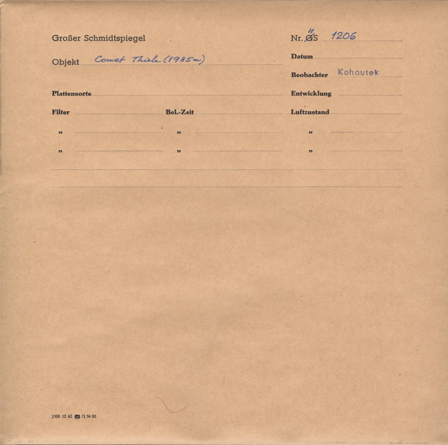 Plattenhuelle HS01206