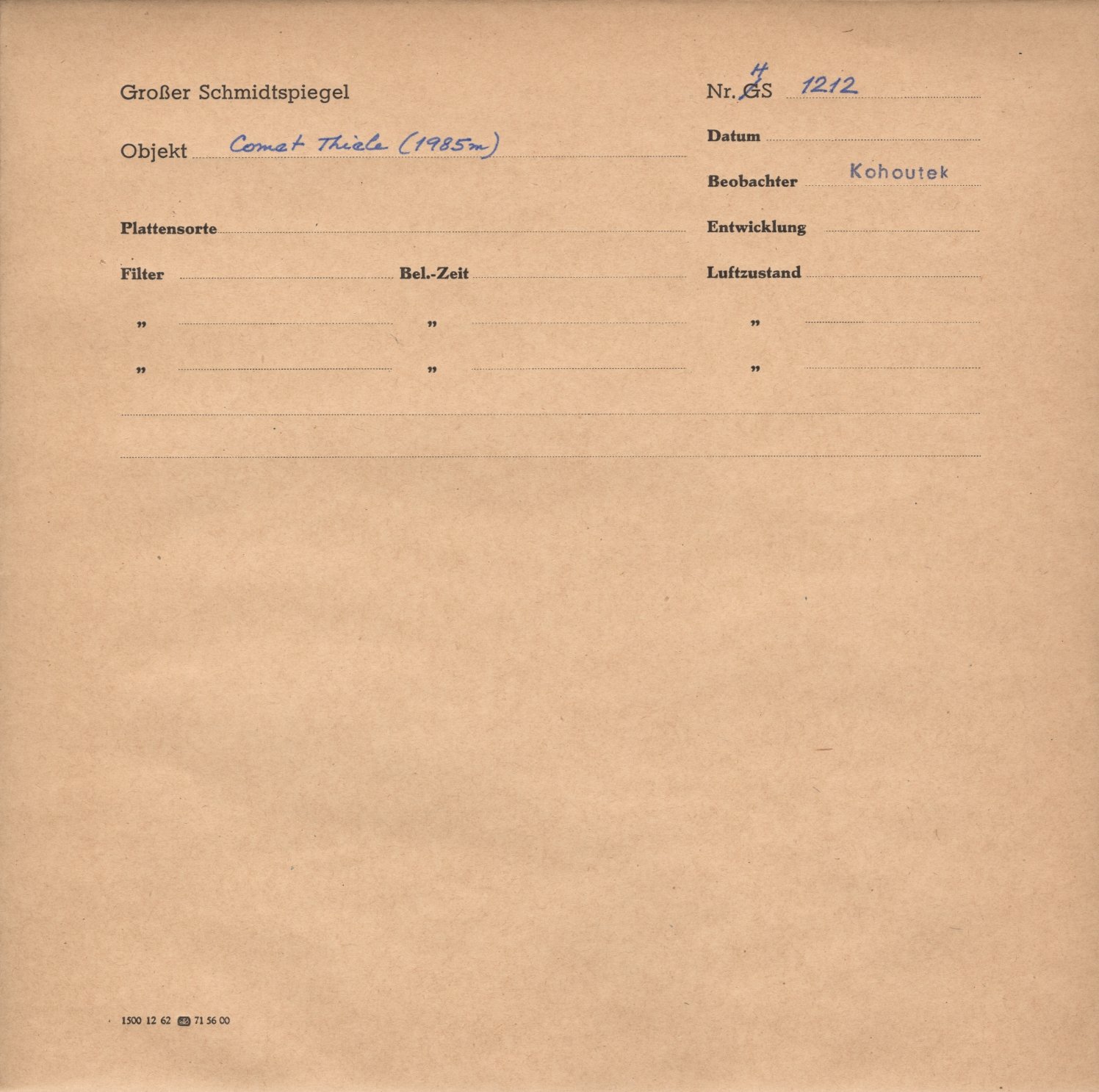 Plattenhuelle HS01212