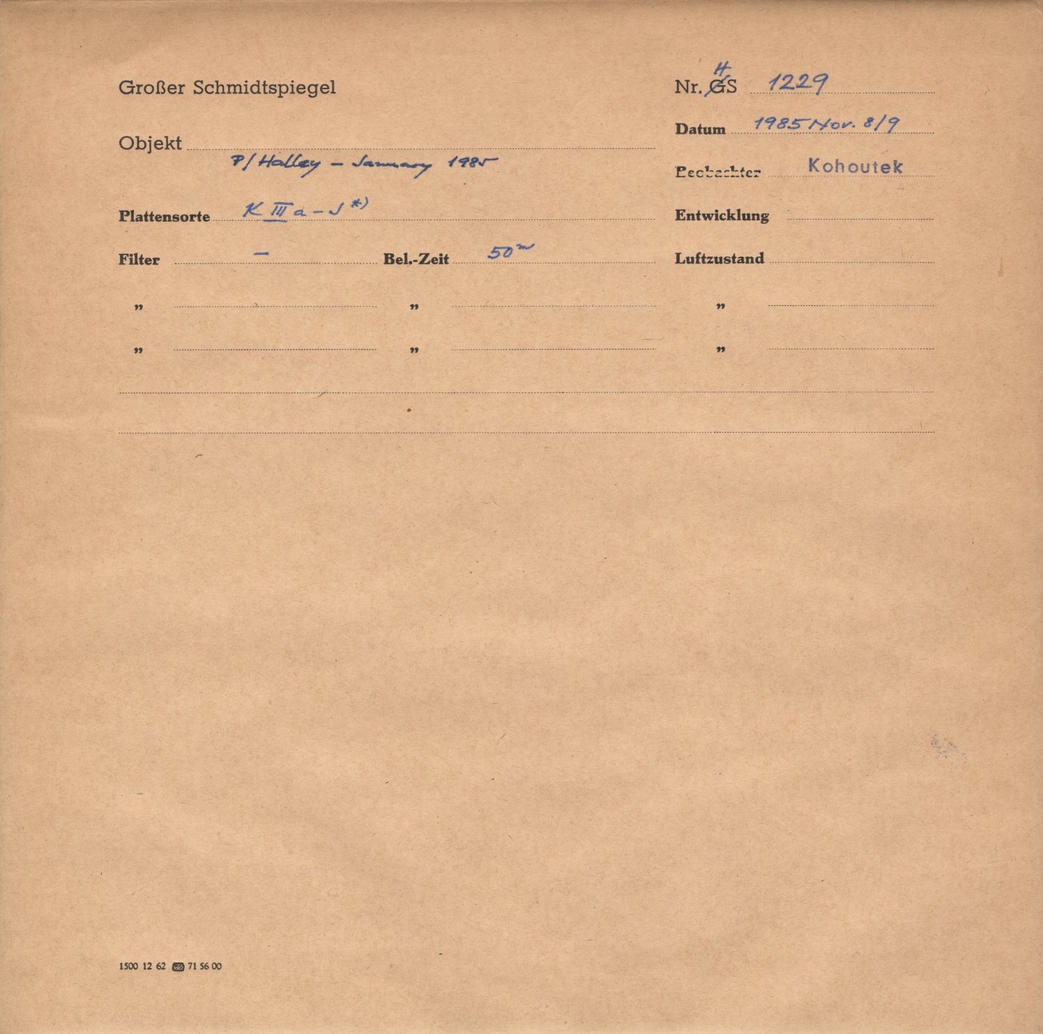 Plattenhuelle HS01229