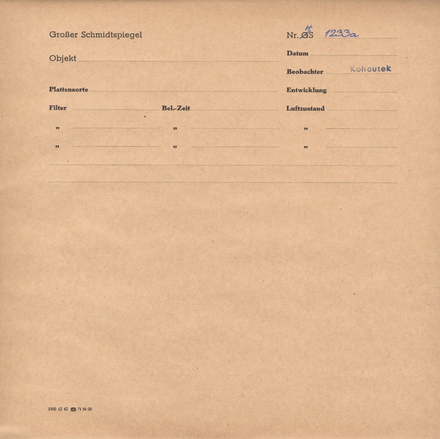 Plattenhuelle HS01233a