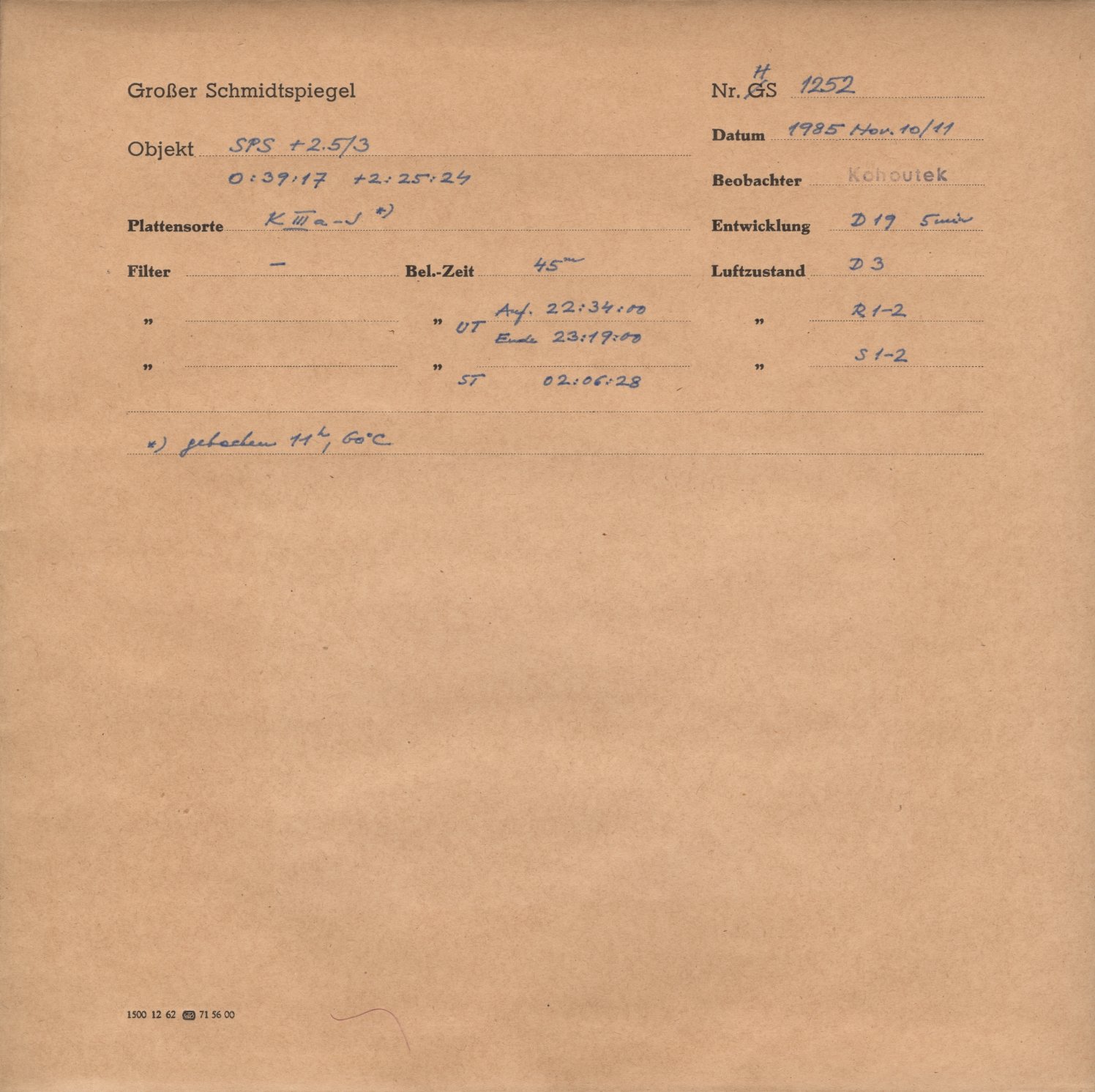 Plattenhuelle HS01252