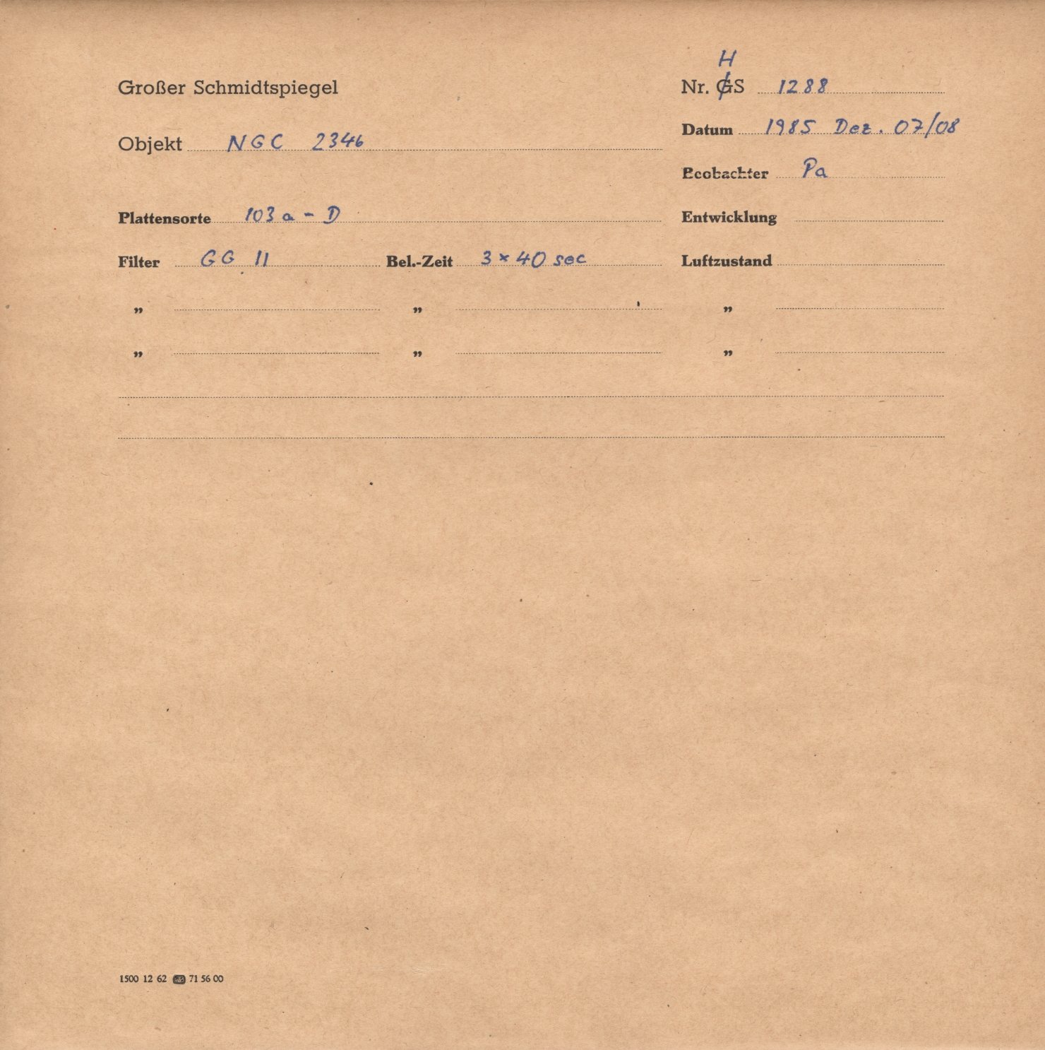 Plattenhuelle HS01288