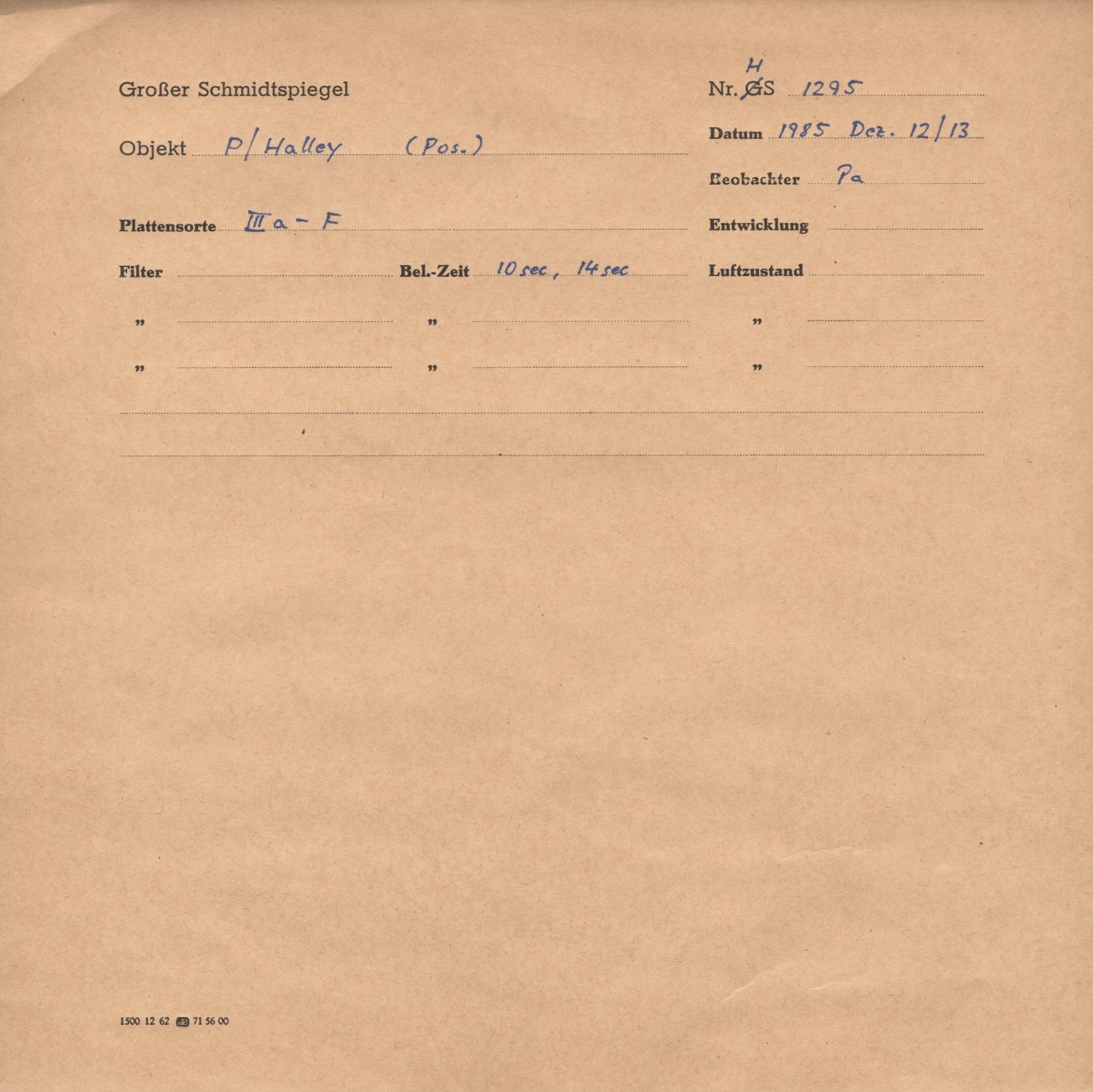 Plattenhuelle HS01295