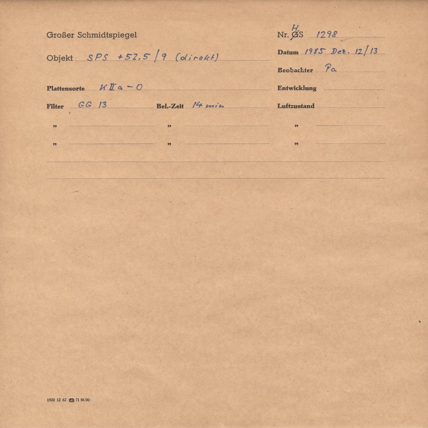 Plattenhuelle HS01298