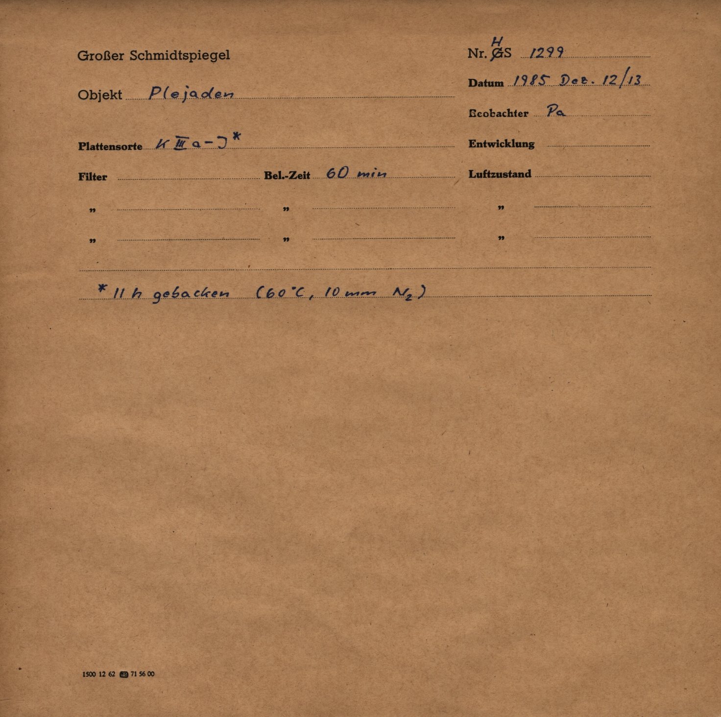 Plattenhuelle HS01299