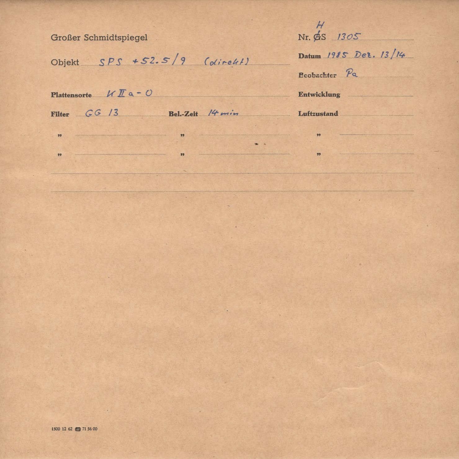Plattenhuelle HS01305