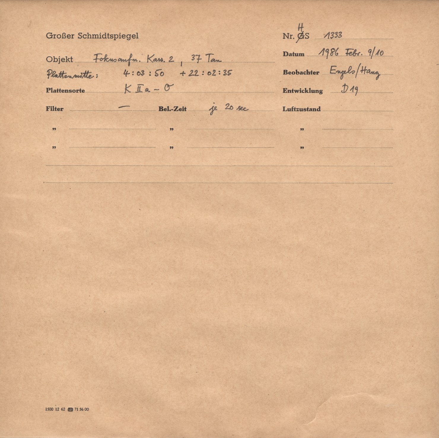 Plattenhuelle HS01333