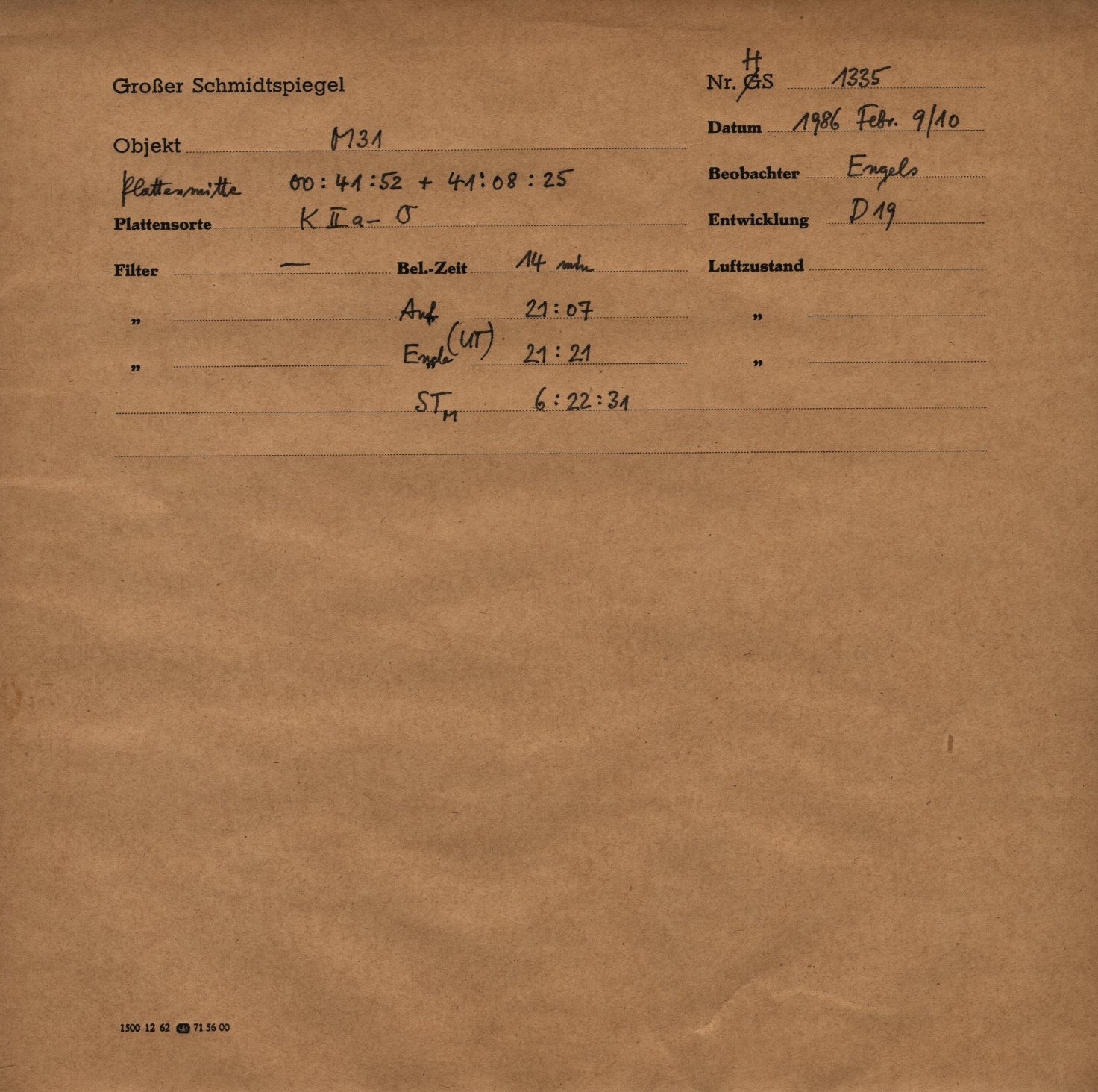 Plattenhuelle HS01335