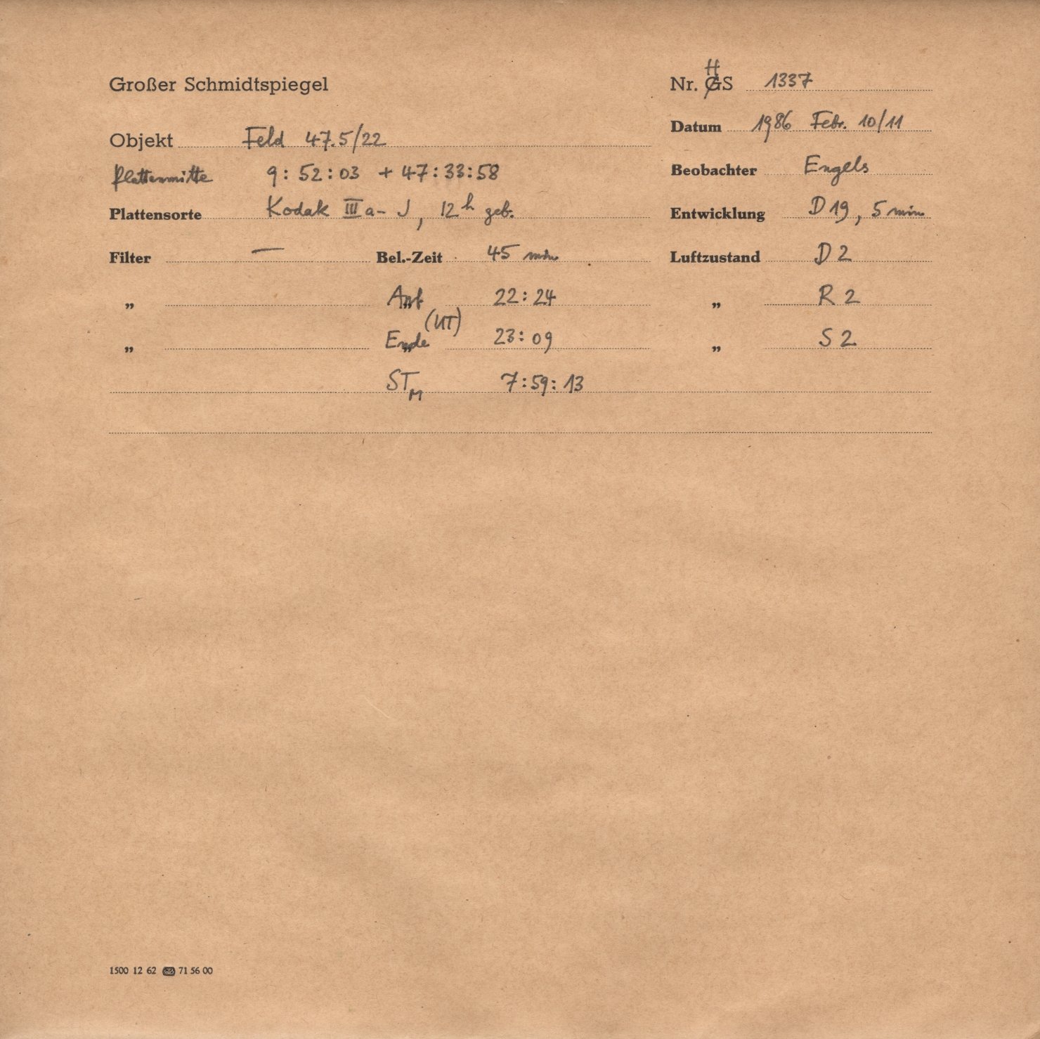 Plattenhuelle HS01337