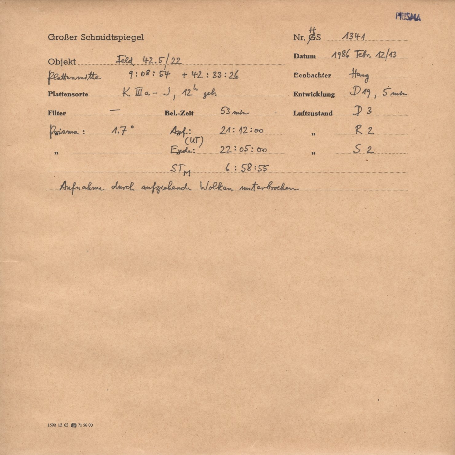 Plattenhuelle HS01341