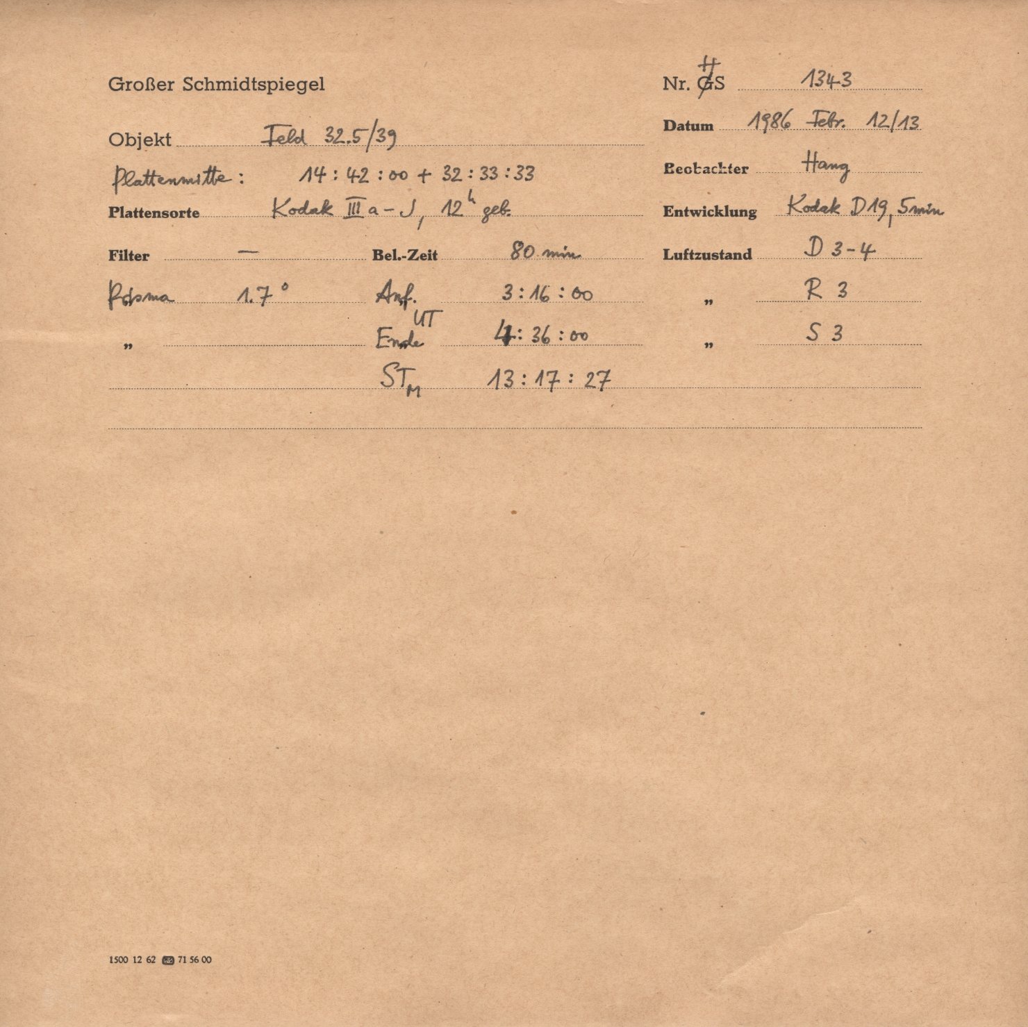 Plattenhuelle HS01343