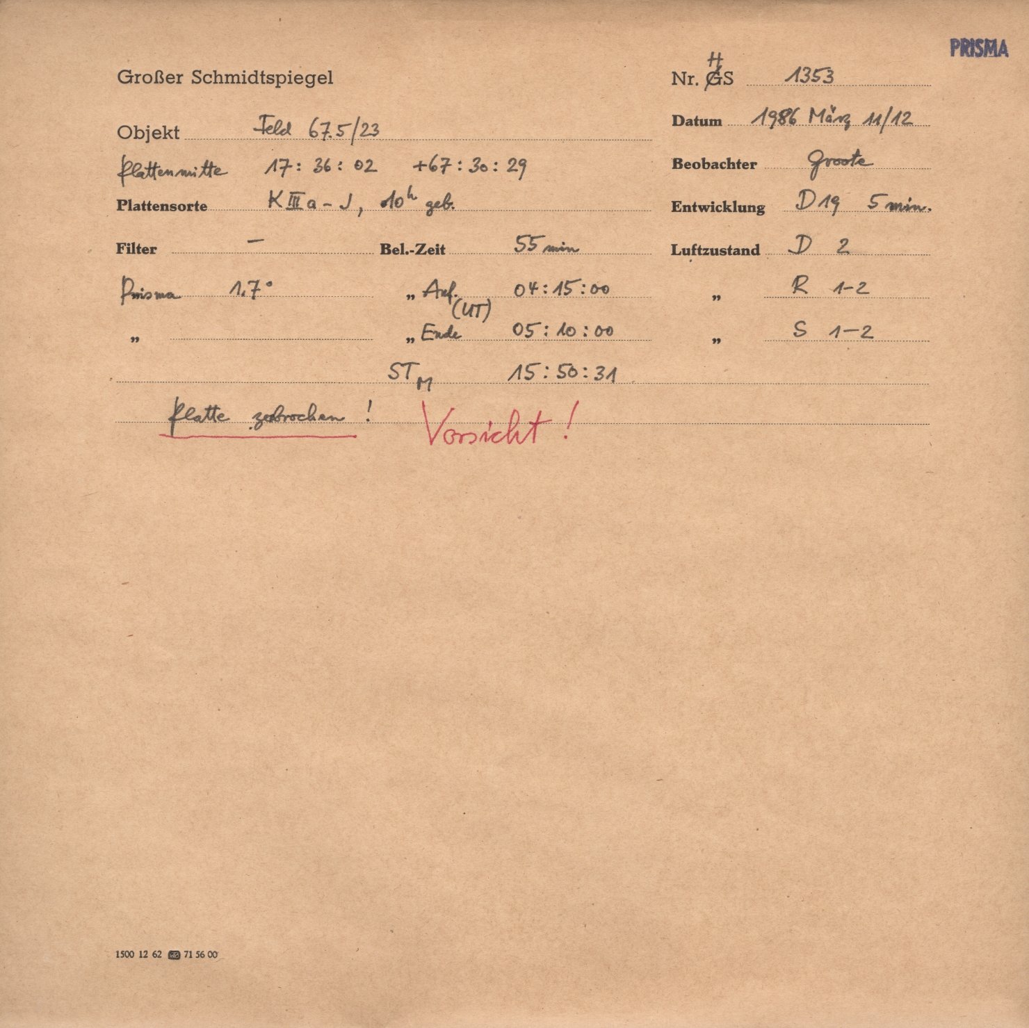 Plattenhuelle HS01353