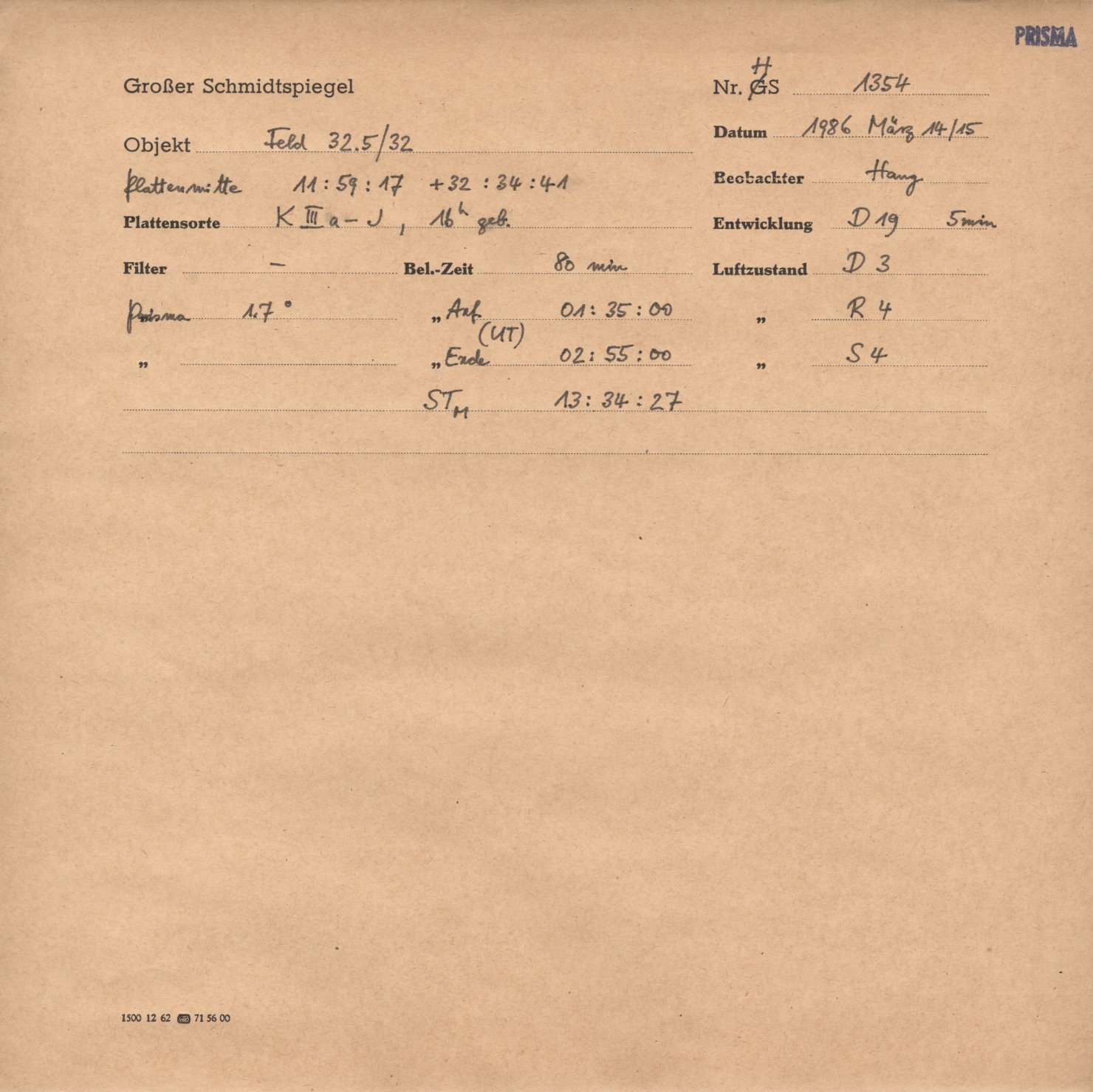 Plattenhuelle HS01354