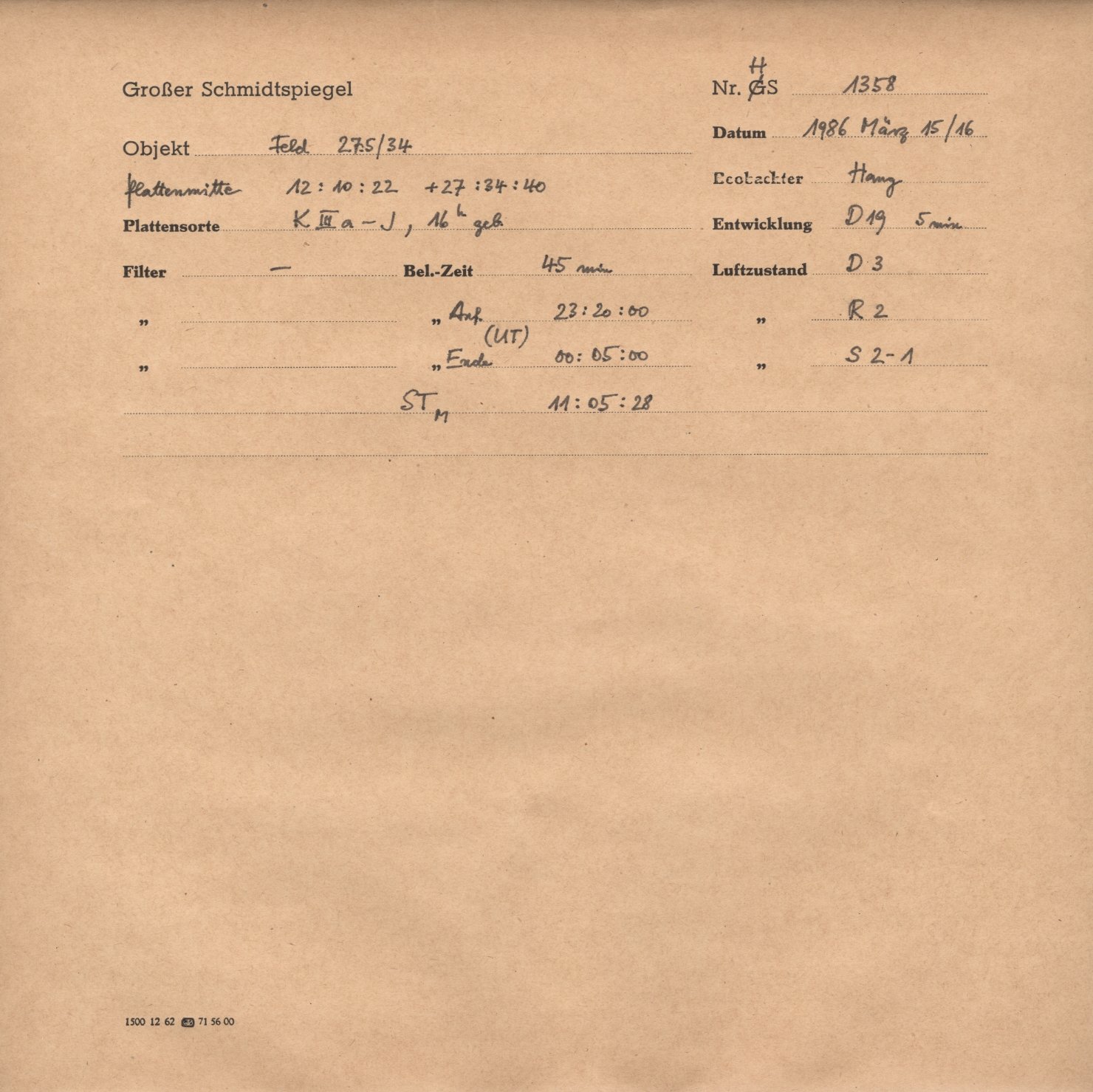 Plattenhuelle HS01358