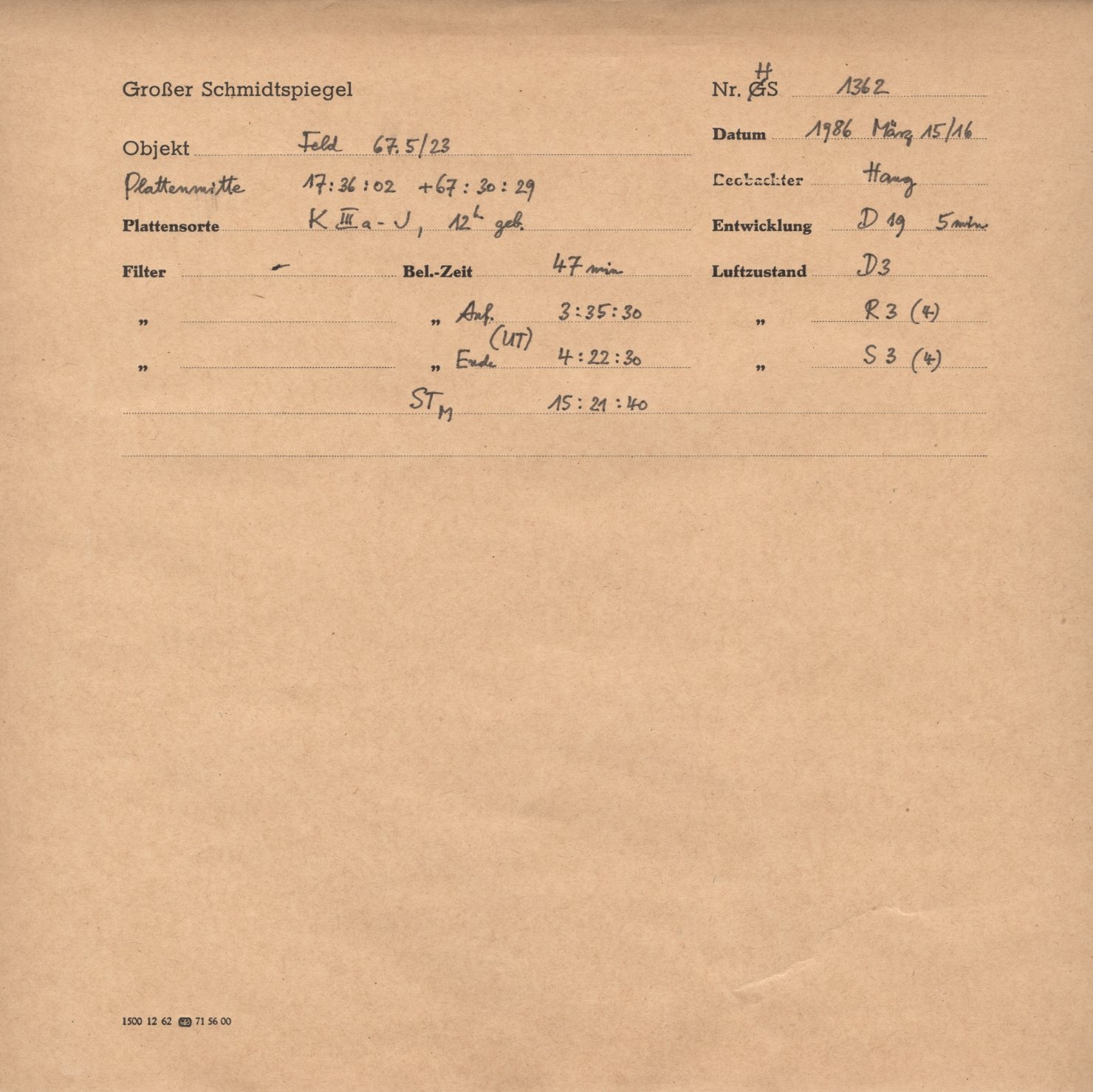 Plattenhuelle HS01362