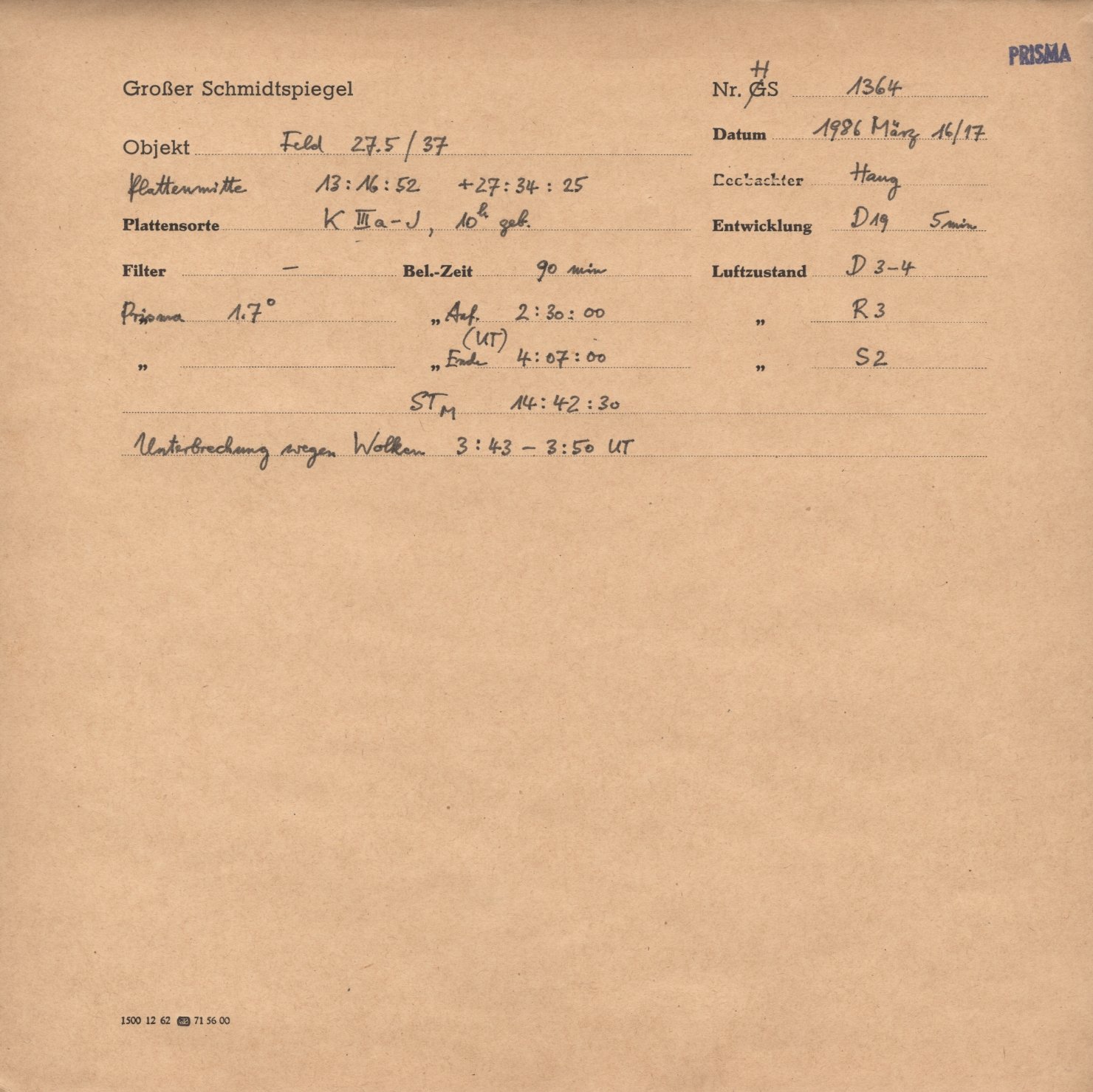 Plattenhuelle HS01364