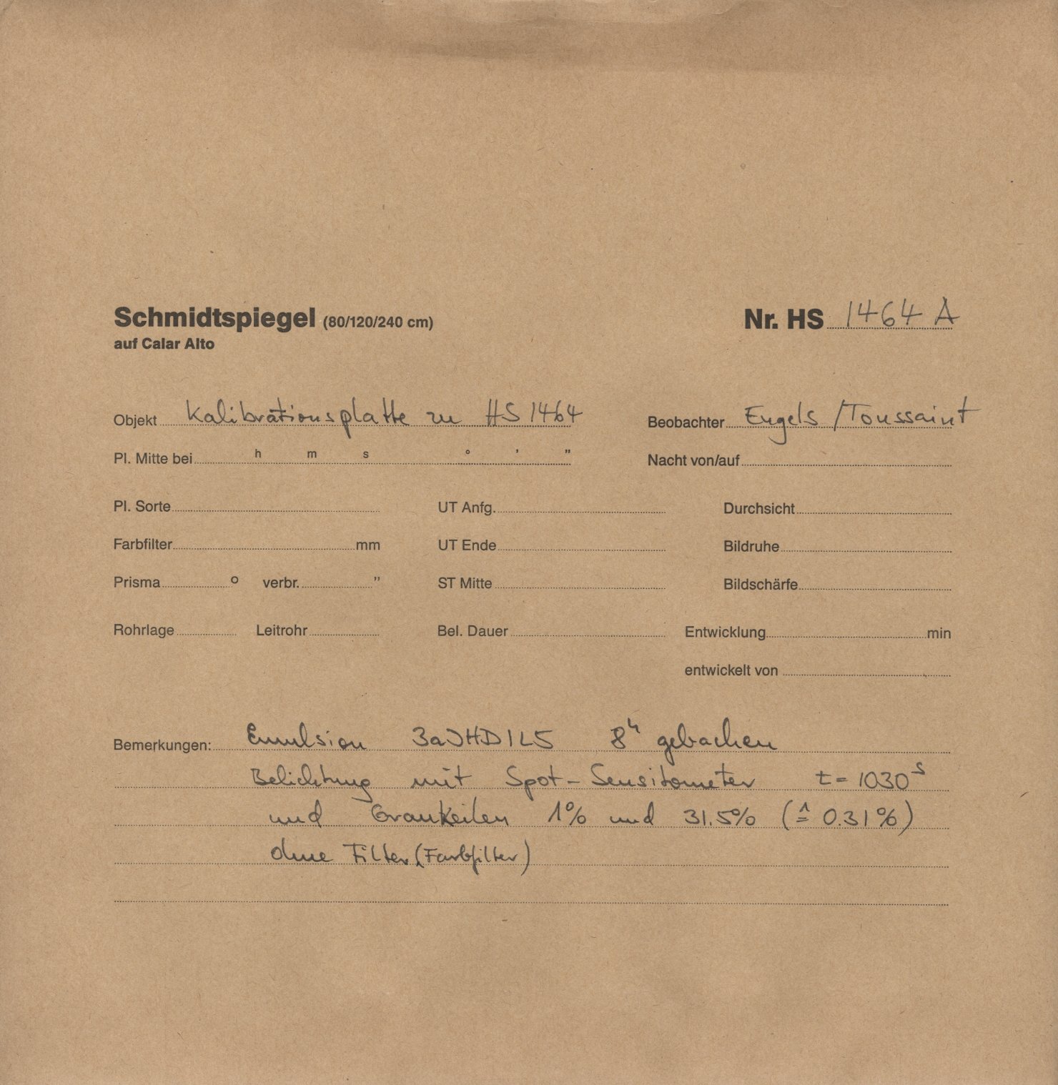 Plattenhuelle HS01464a