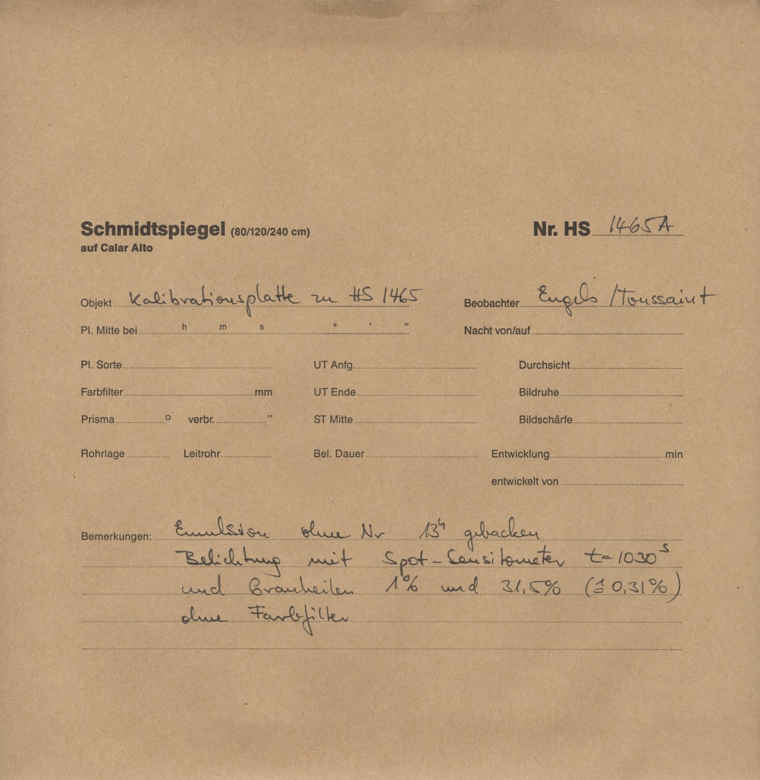 Plattenhuelle HS01465a