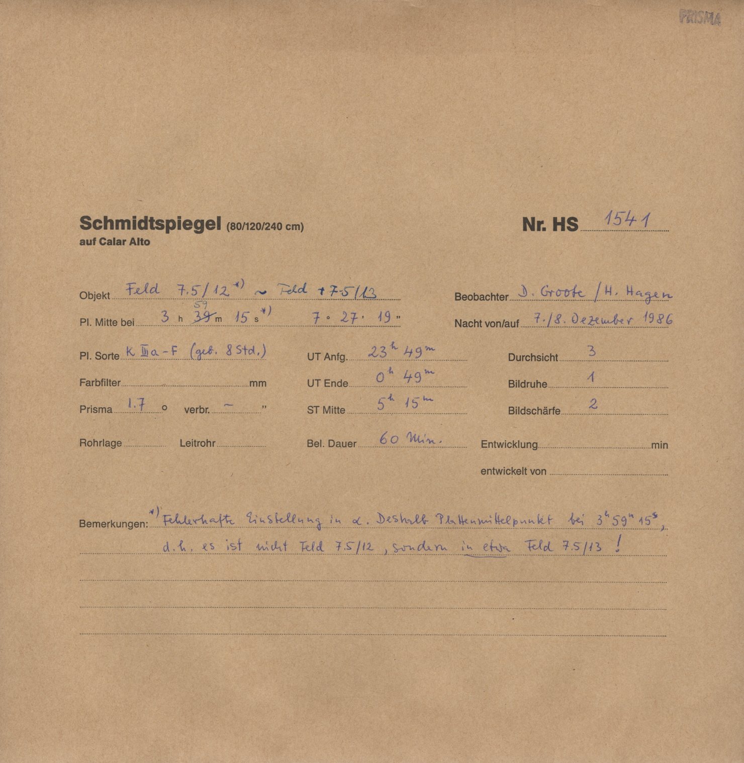 Plattenhuelle HS01541