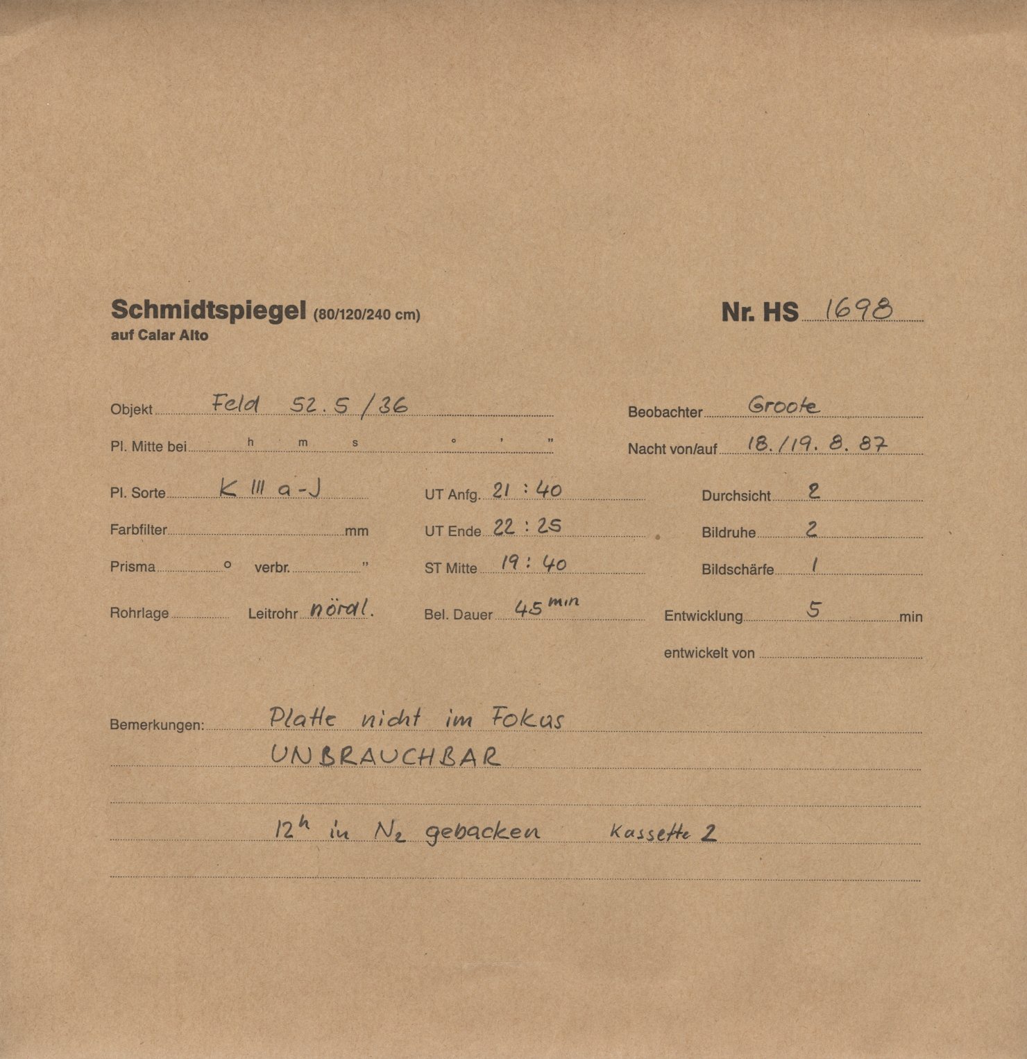 Plattenhuelle HS01698