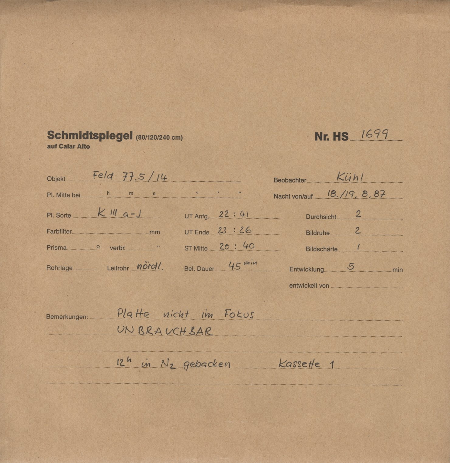 Plattenhuelle HS01699